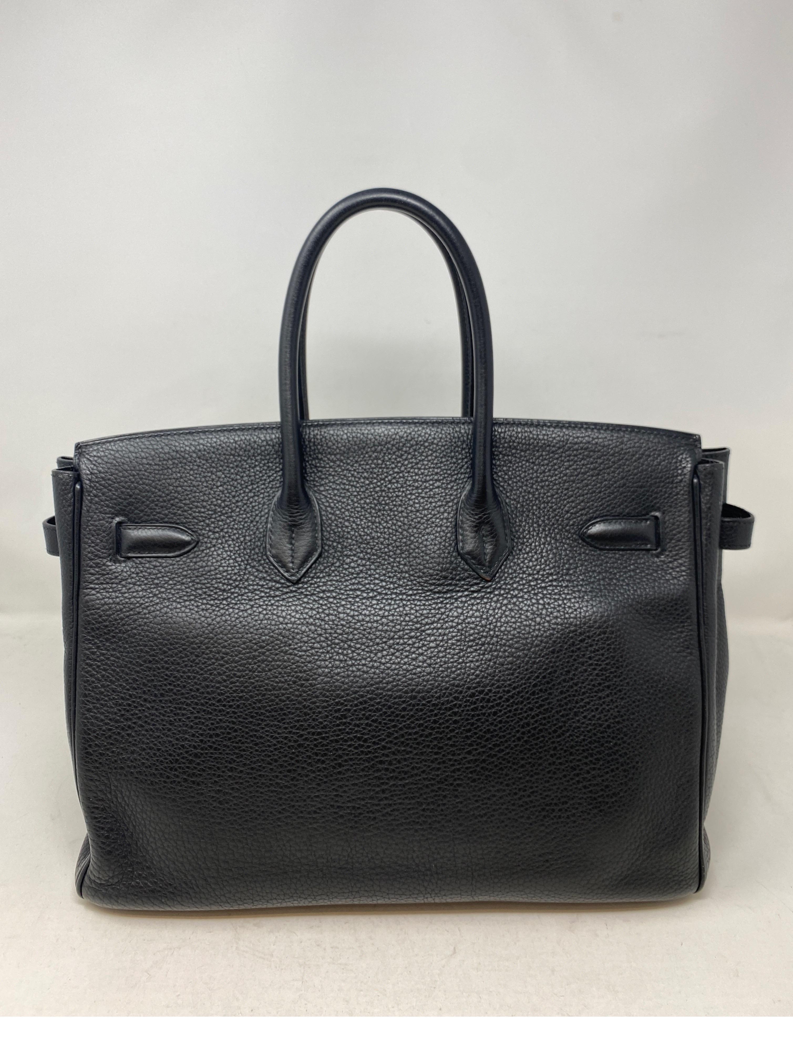 Hermes Black Birkin 35 Bag  5