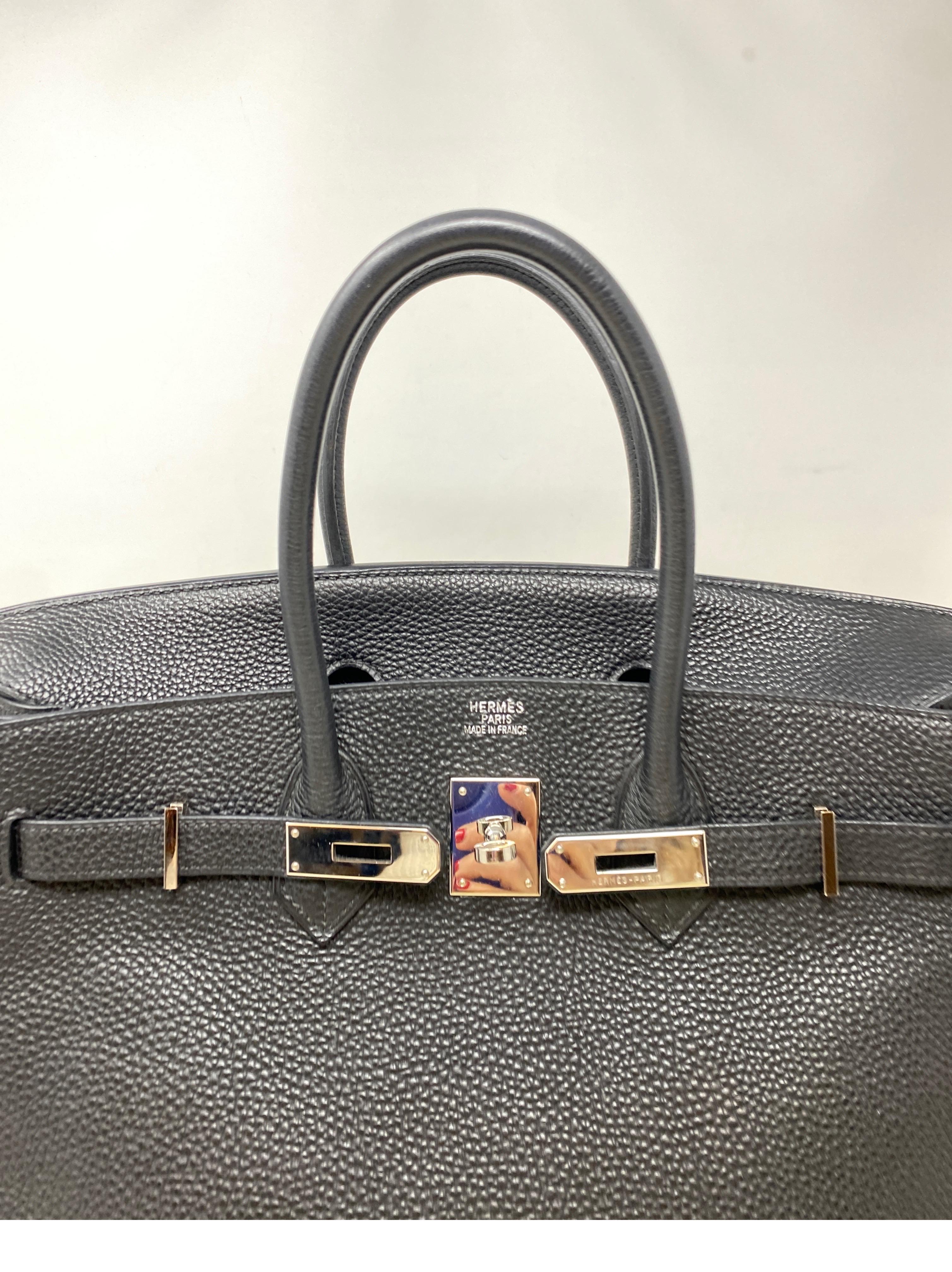 Hermes Black Birkin 35 Bag  2