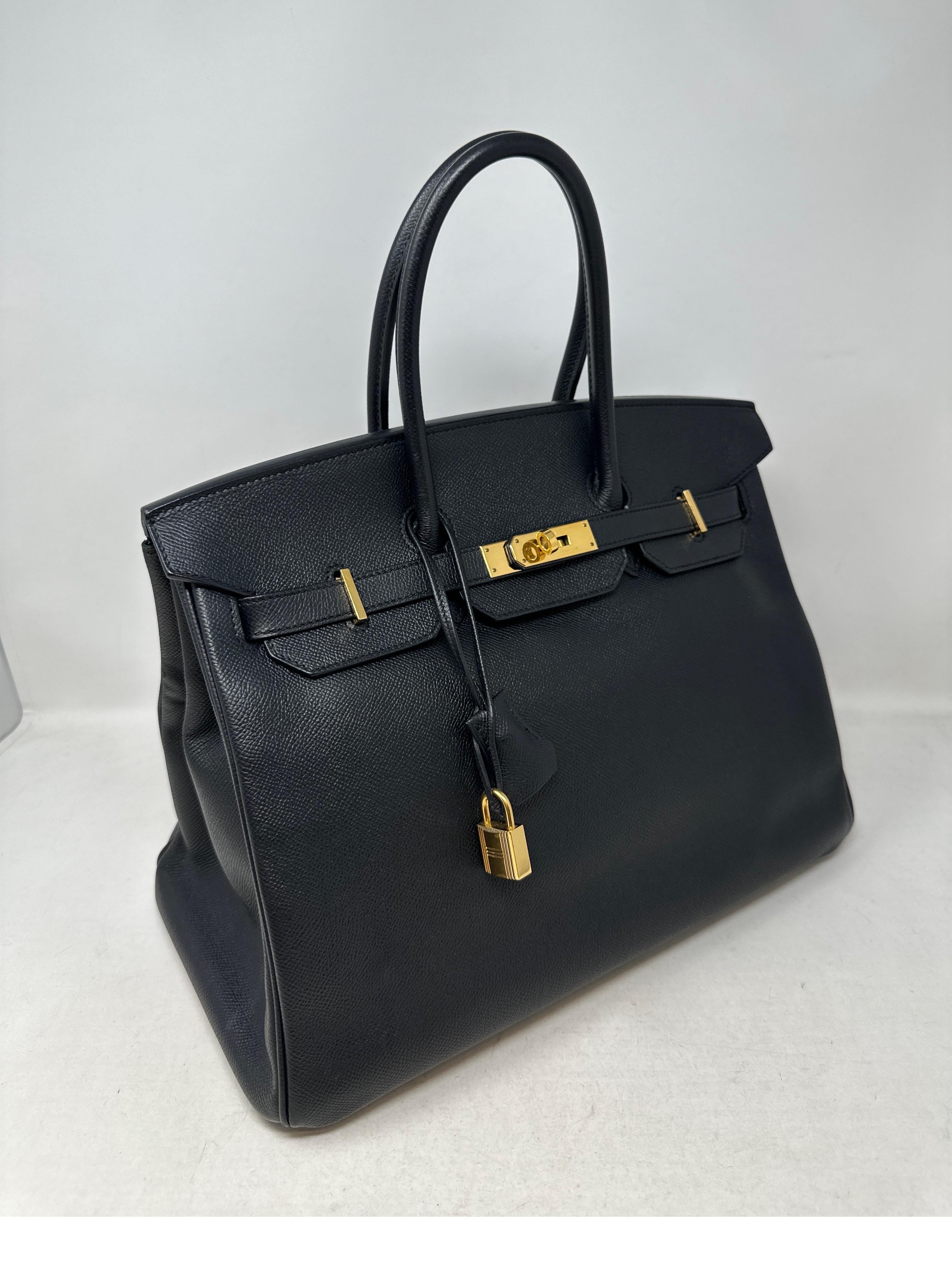 Hermes Black Birkin 35 Bag 2