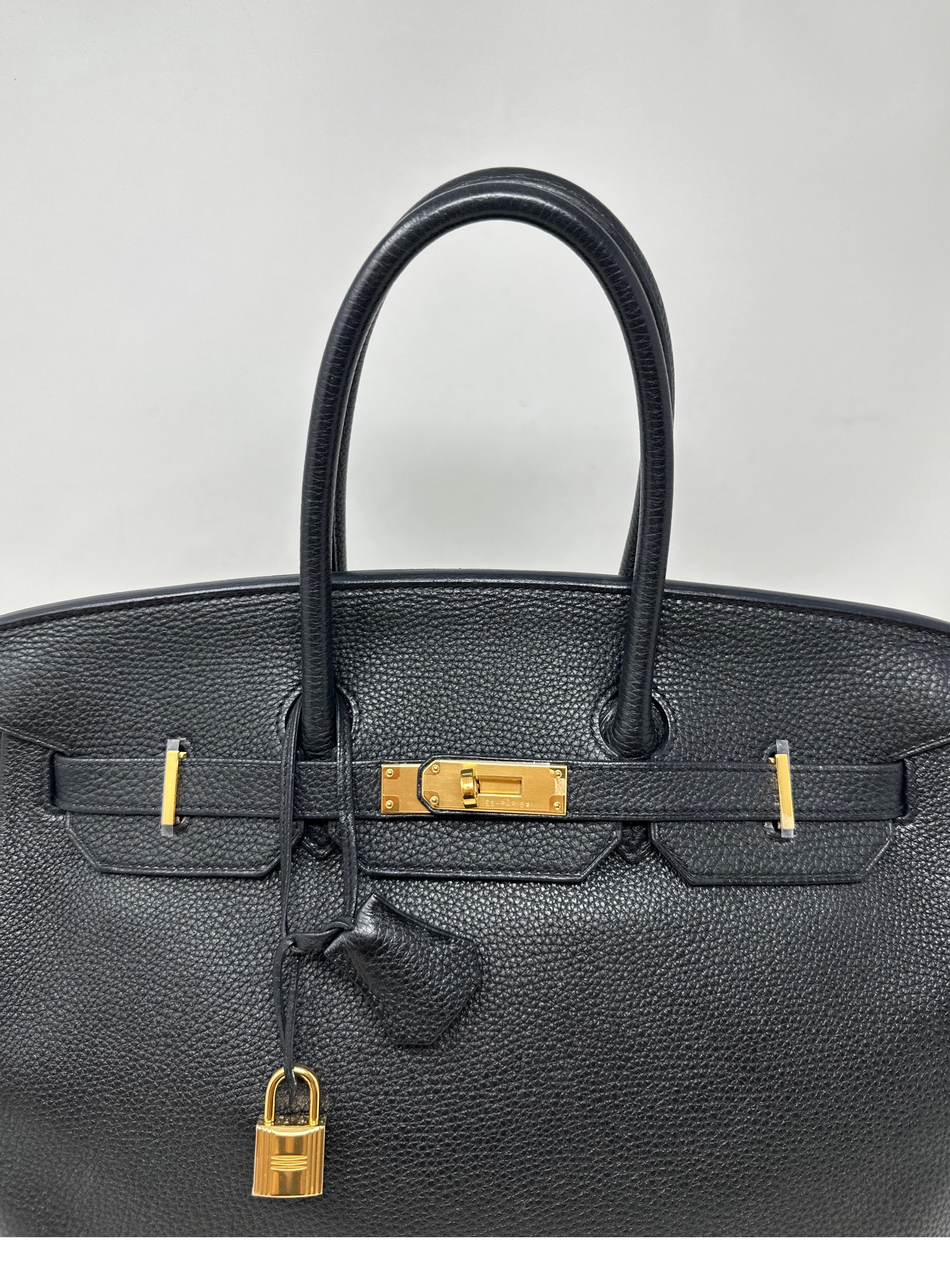 Hermes Black Birkin 35 Bag  For Sale 5