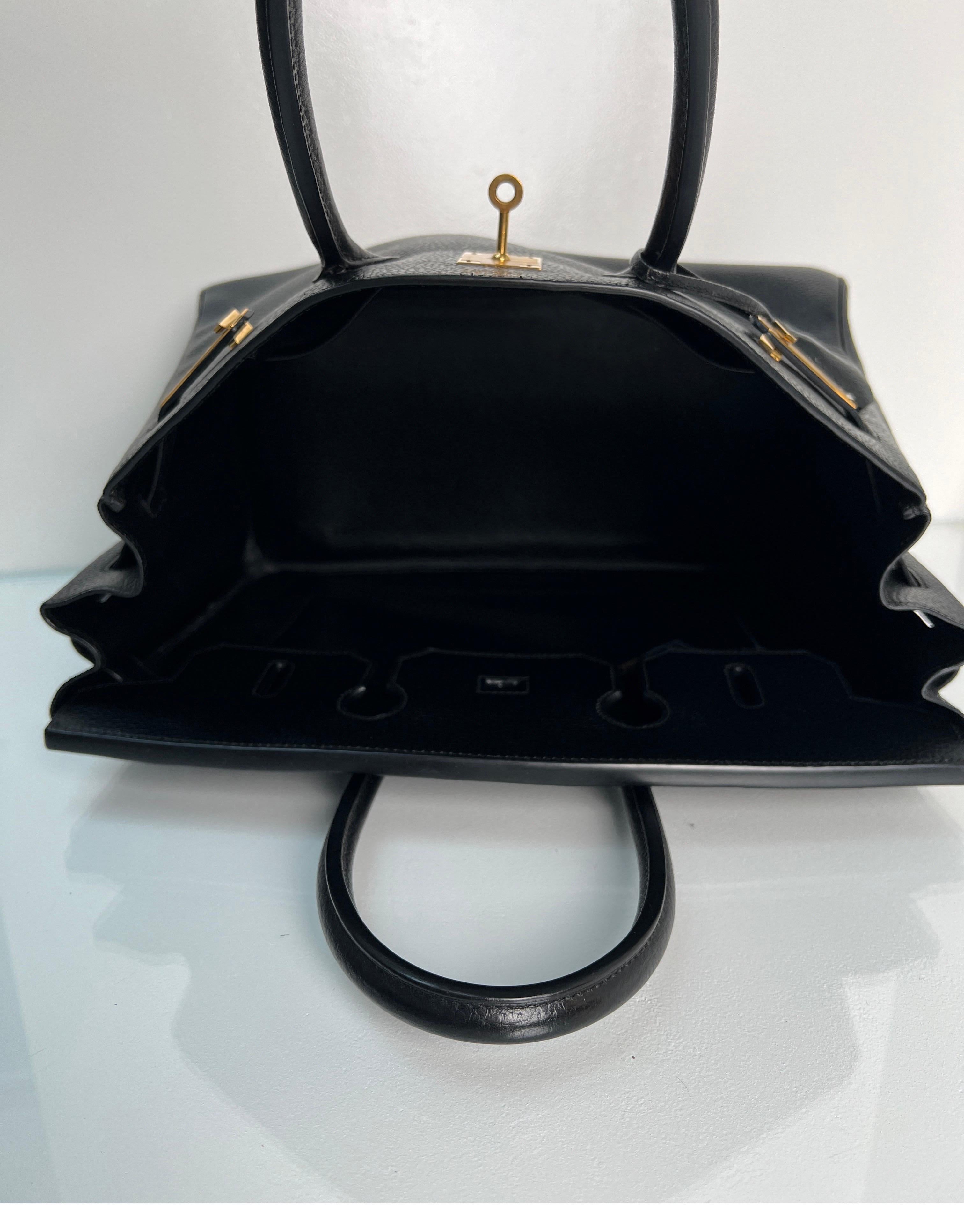 Hermes Black Birkin 35 Bag 5