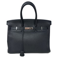 Hermes Black Birkin 35 Bag