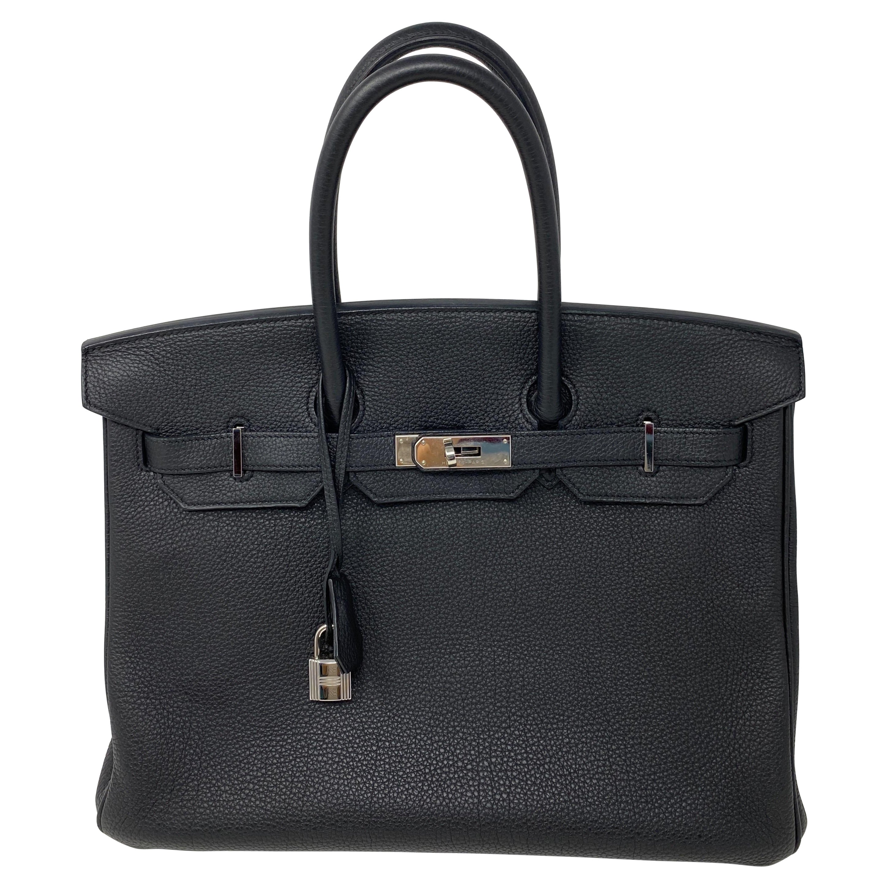 Hermes Black Birkin 35 Bag