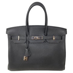 Hermès - Sac Birkin 35 noir 