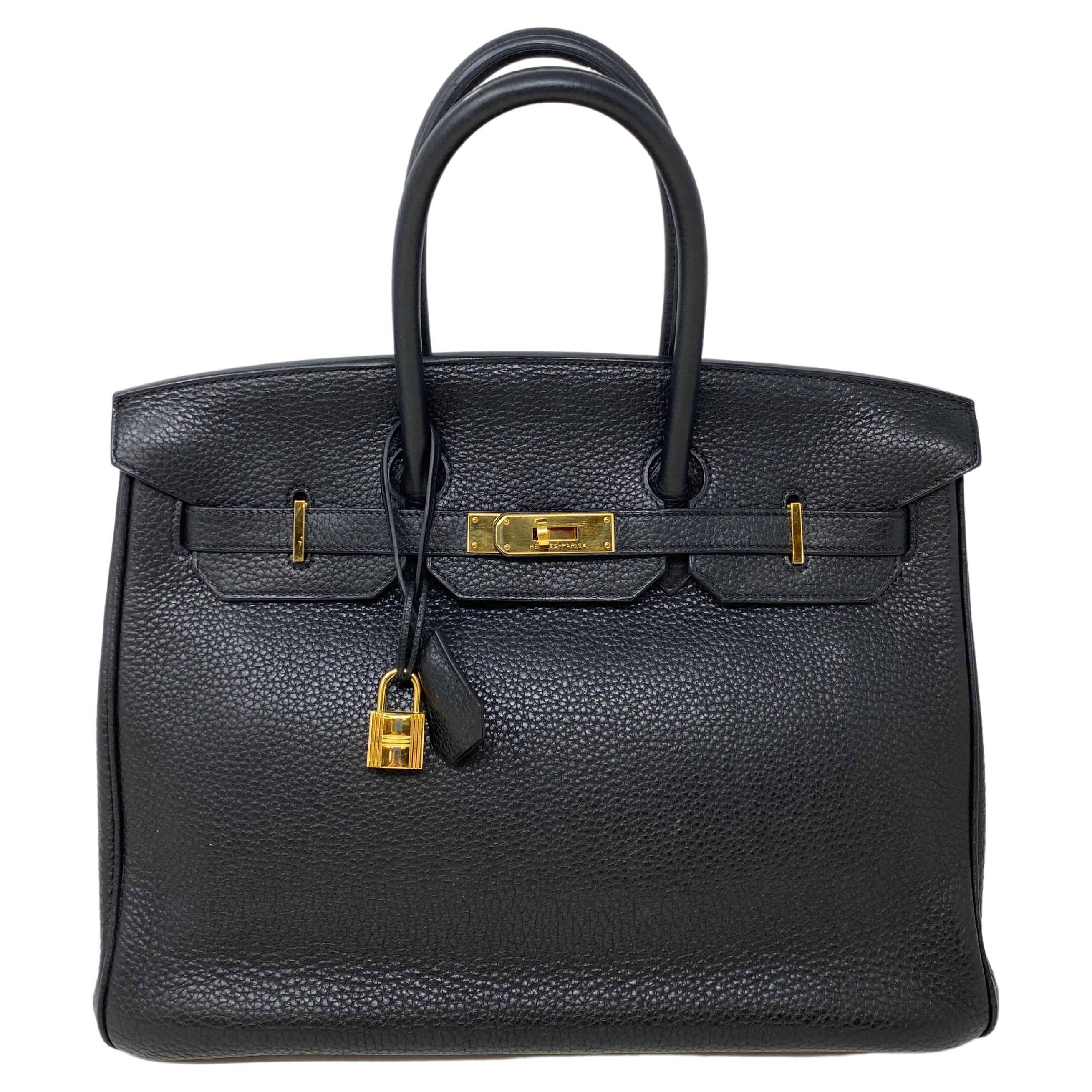 Hermès - Sac Birkin 35 noir 