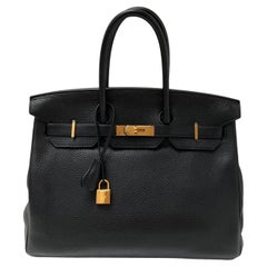 Hermes Schwarz Birkin 35 Tasche