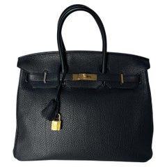 Hermes Black Birkin 35 Bag
