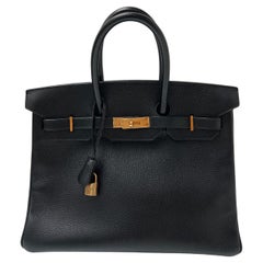 Hermes Black Birkin 35 Bag