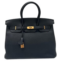 Hermes Black Birkin 35 Bag