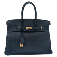 Hermes Black Birkin 35 Bag