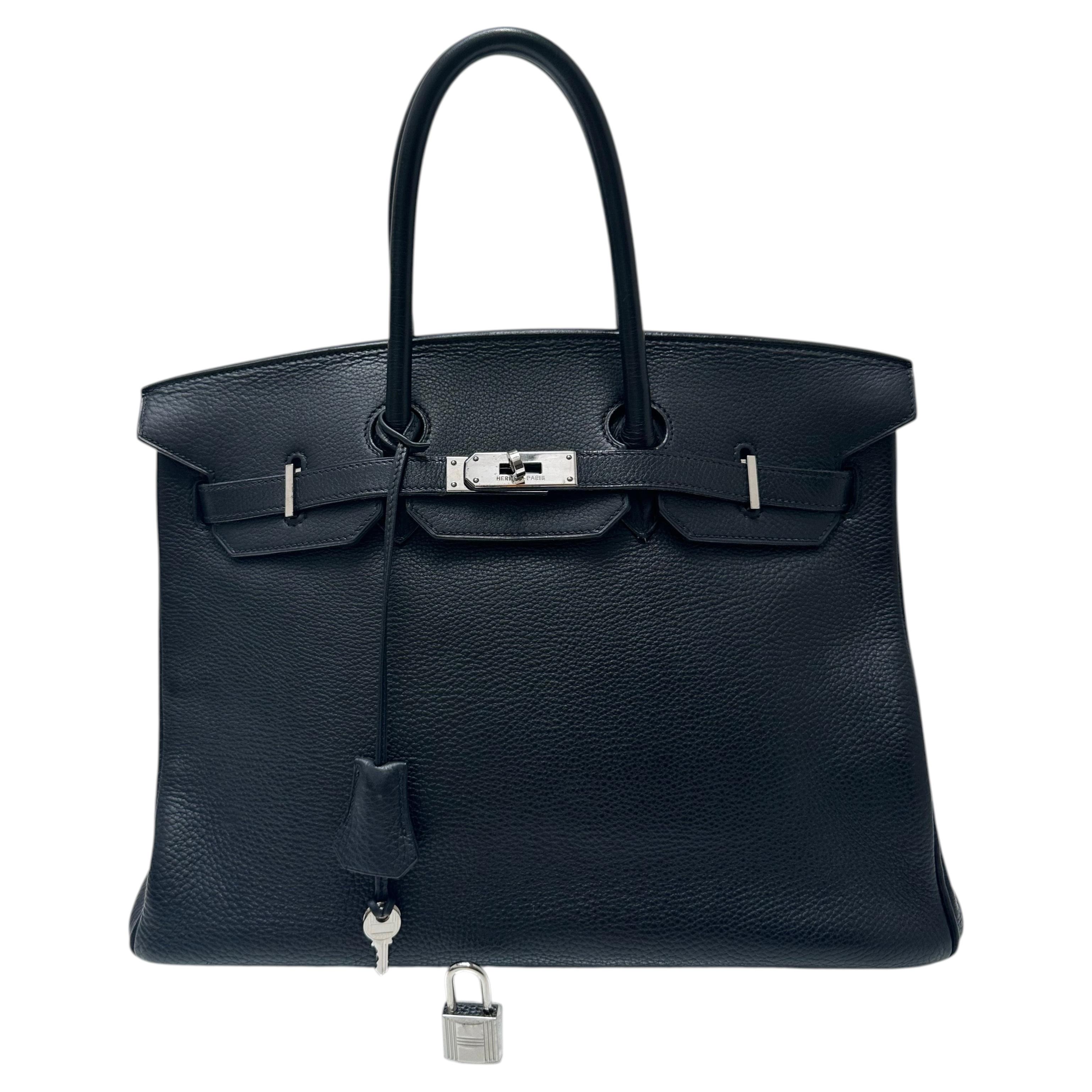 Hermes Black Birkin 35 Bag