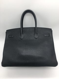 Hermes Black Birkin 35 in Togo with Palladium
