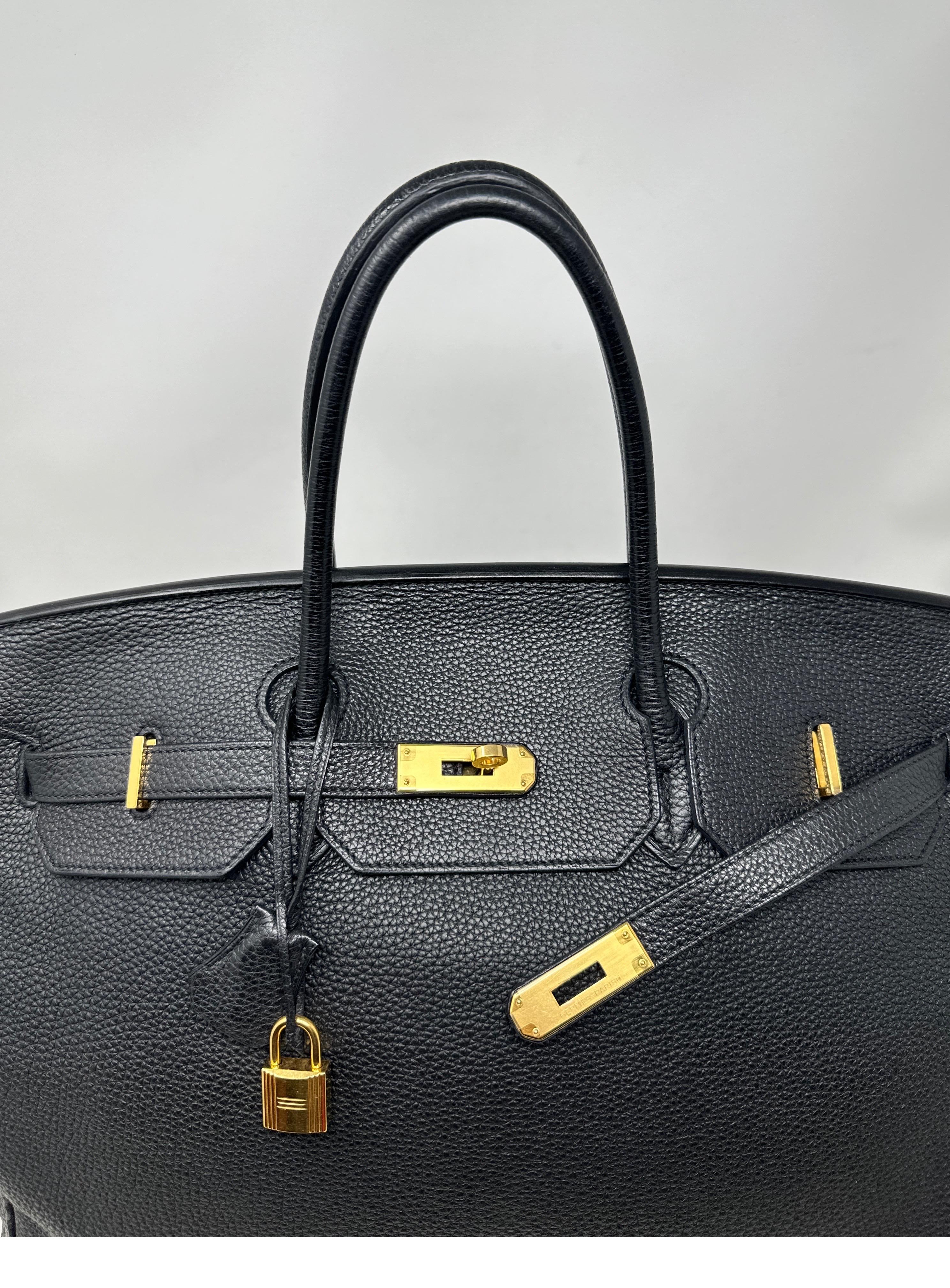 Hermes Black Birkin 40 Bag 6