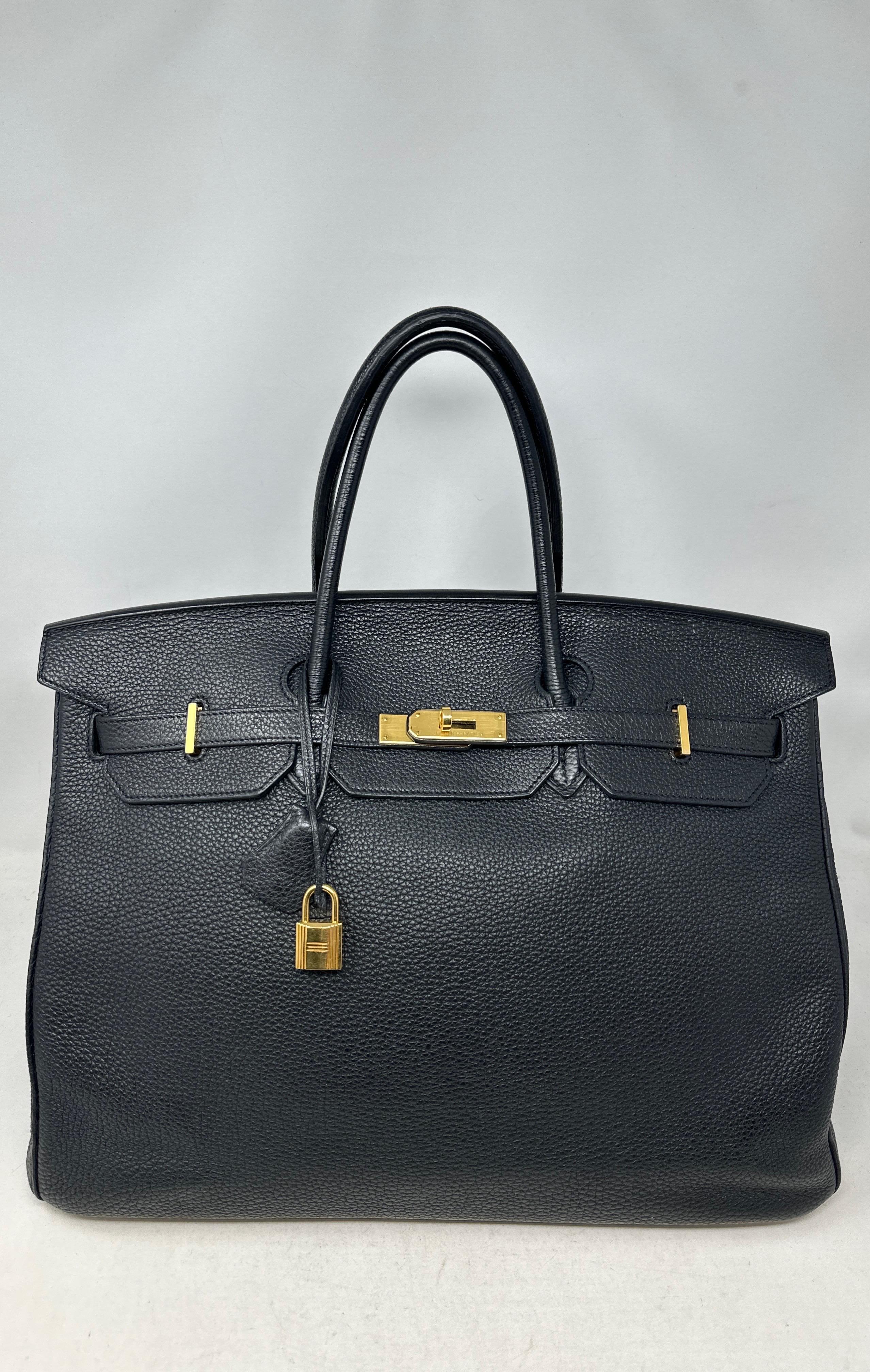 Hermes Black Birkin 40 Bag 12