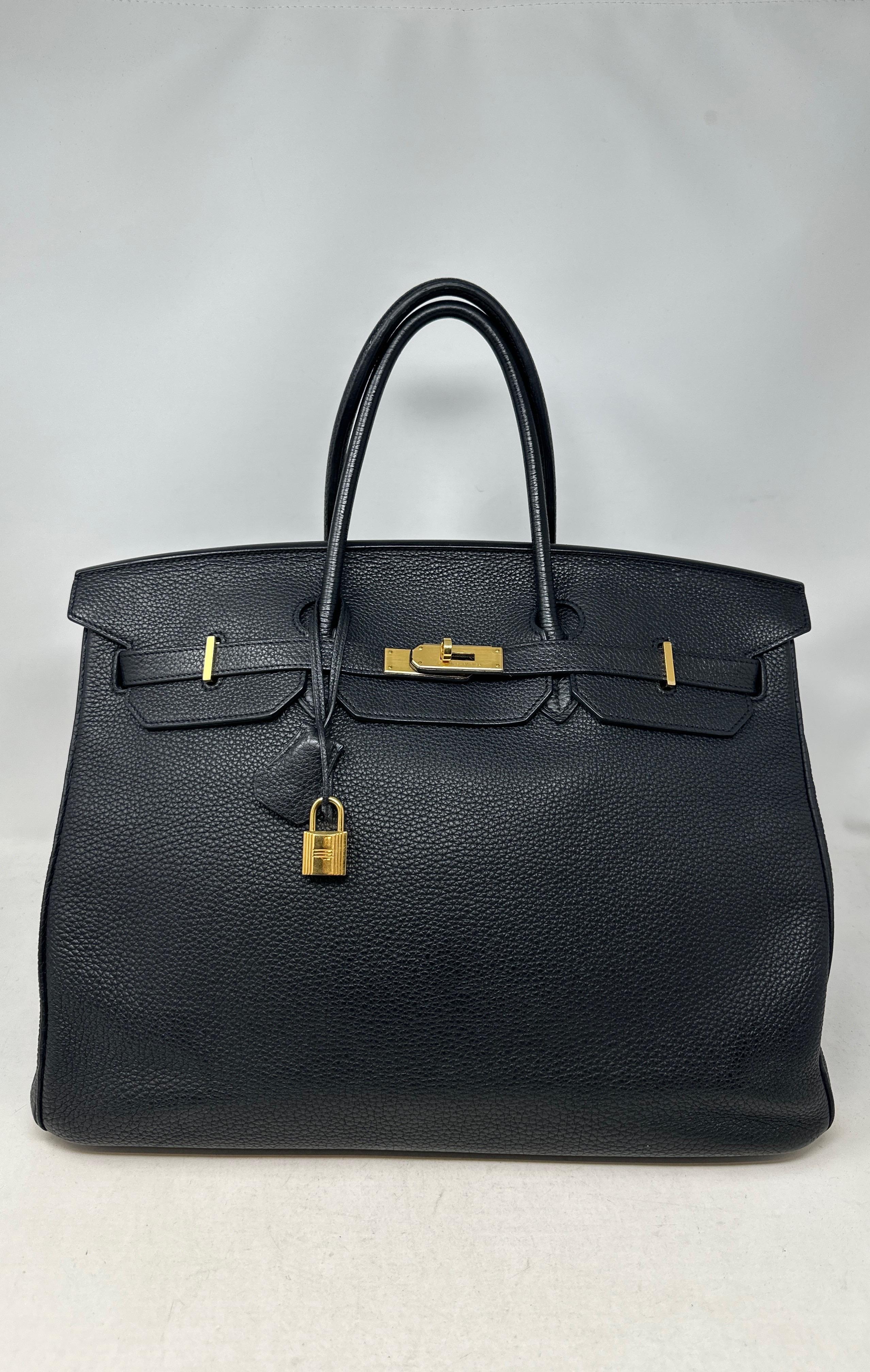 Hermes Black Birkin 40 Bag 13