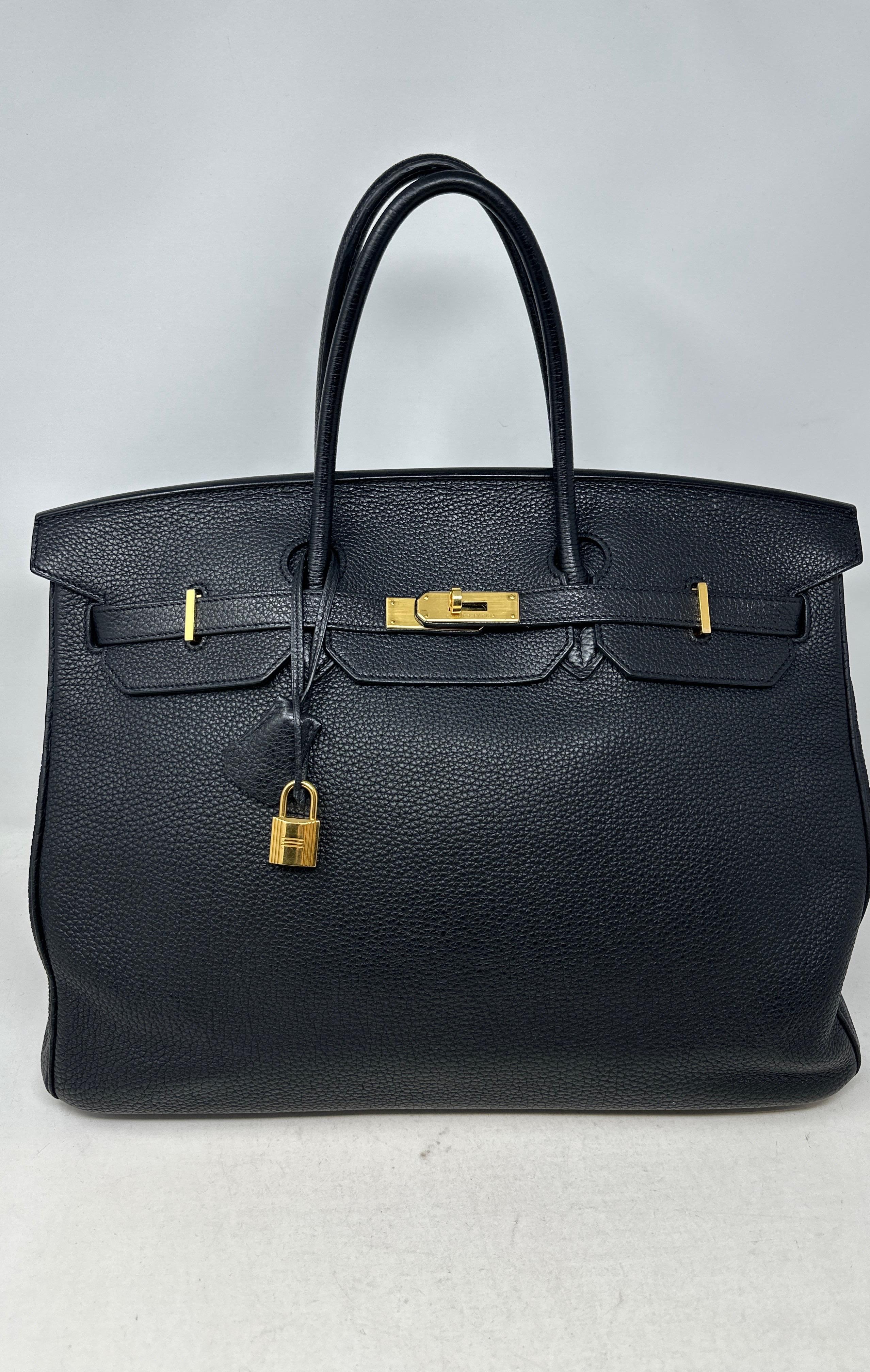 Hermes Black Birkin 40 Bag 15