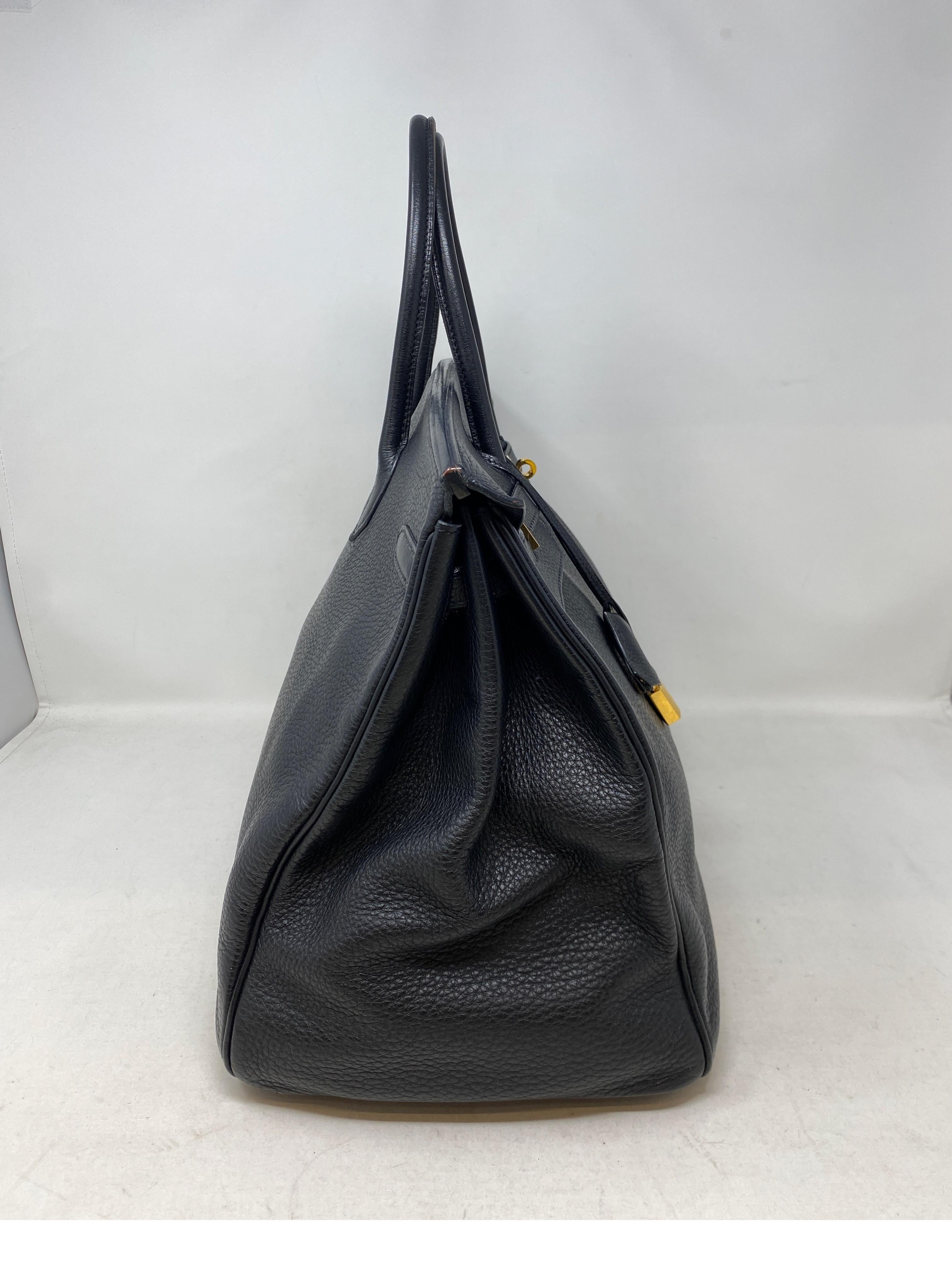 Women's or Men's Hermes Black Birkin 40 Bag 