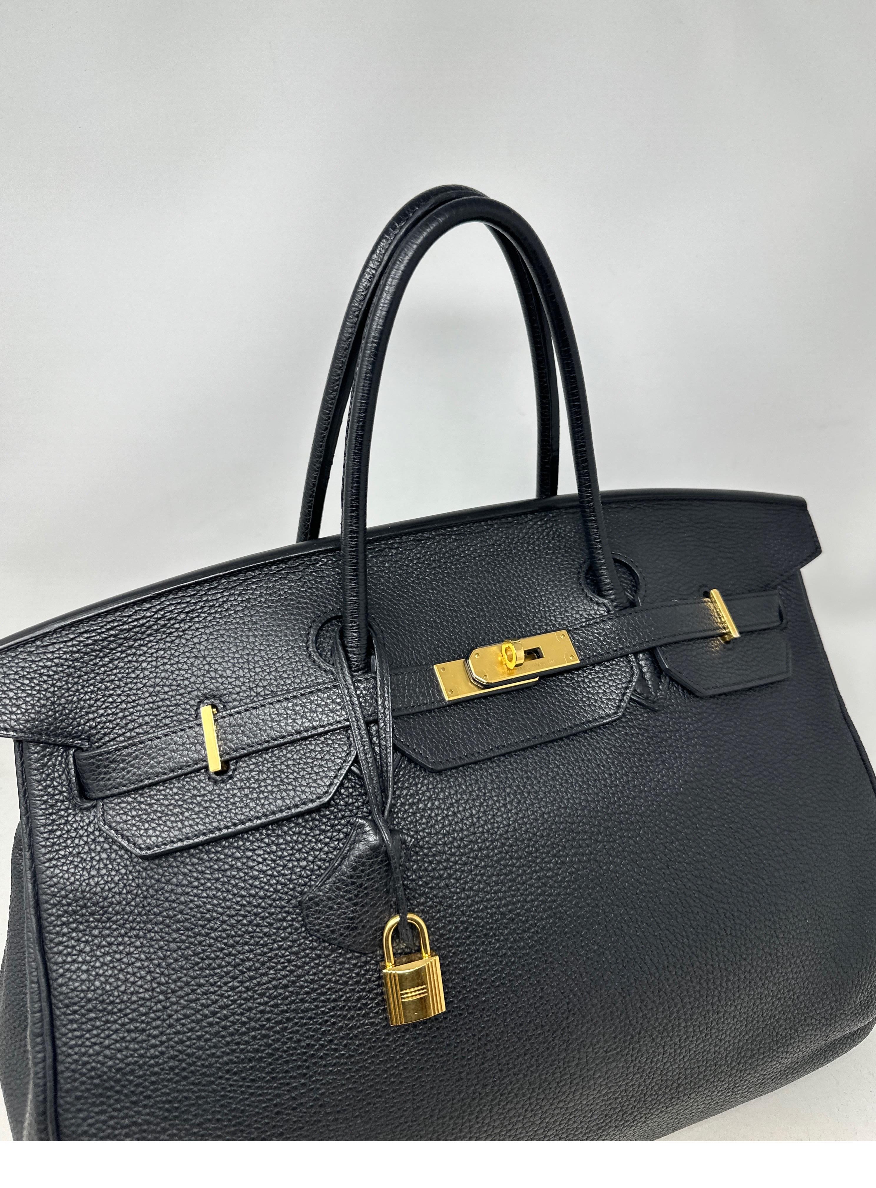 Women's or Men's Hermes Black Birkin 40 Bag