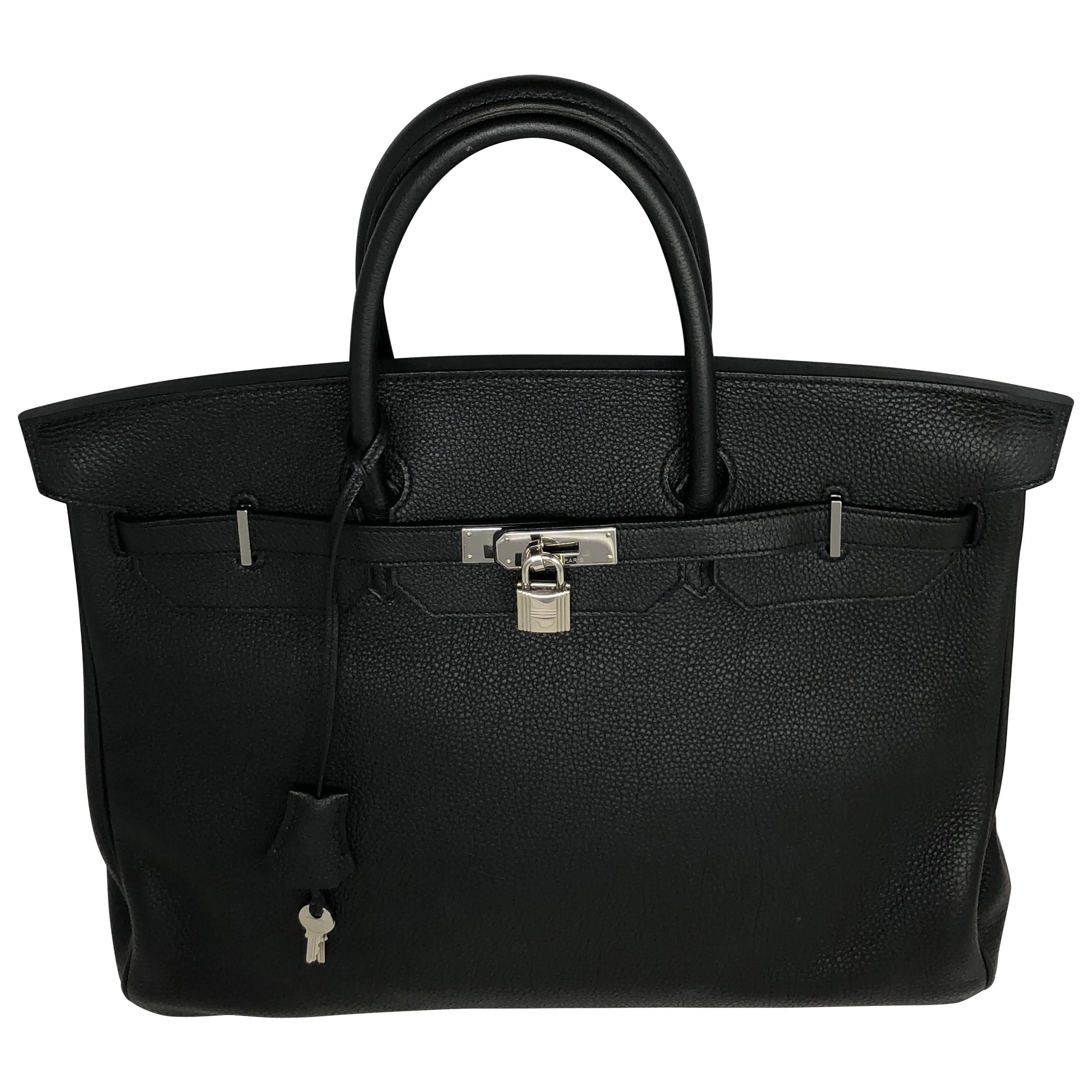 Hermes Black Birkin 40 Bag