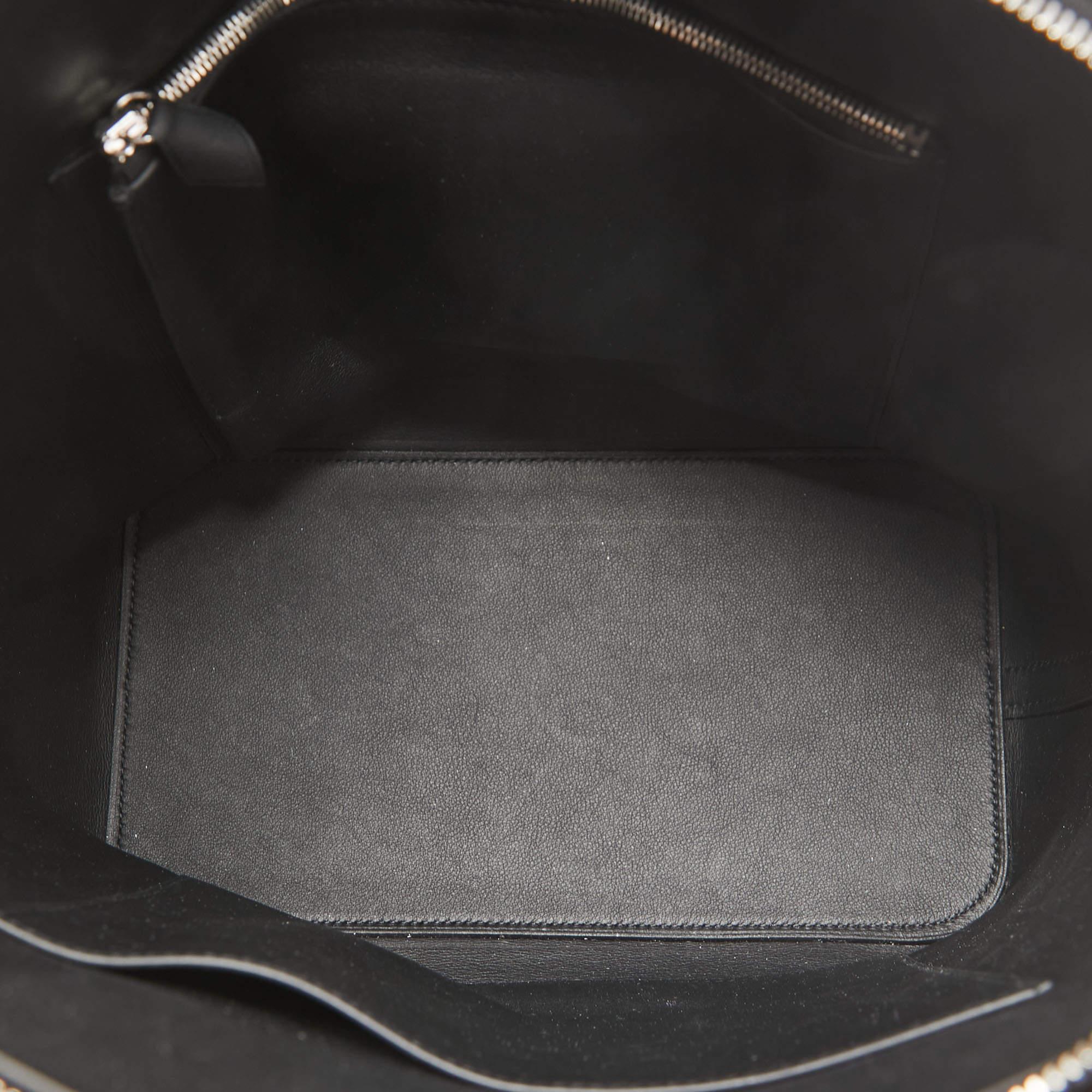 Hermes Black/Bleu Nuit/Rouge Evercolor and Swift Leather Transat Sailor Bag 7