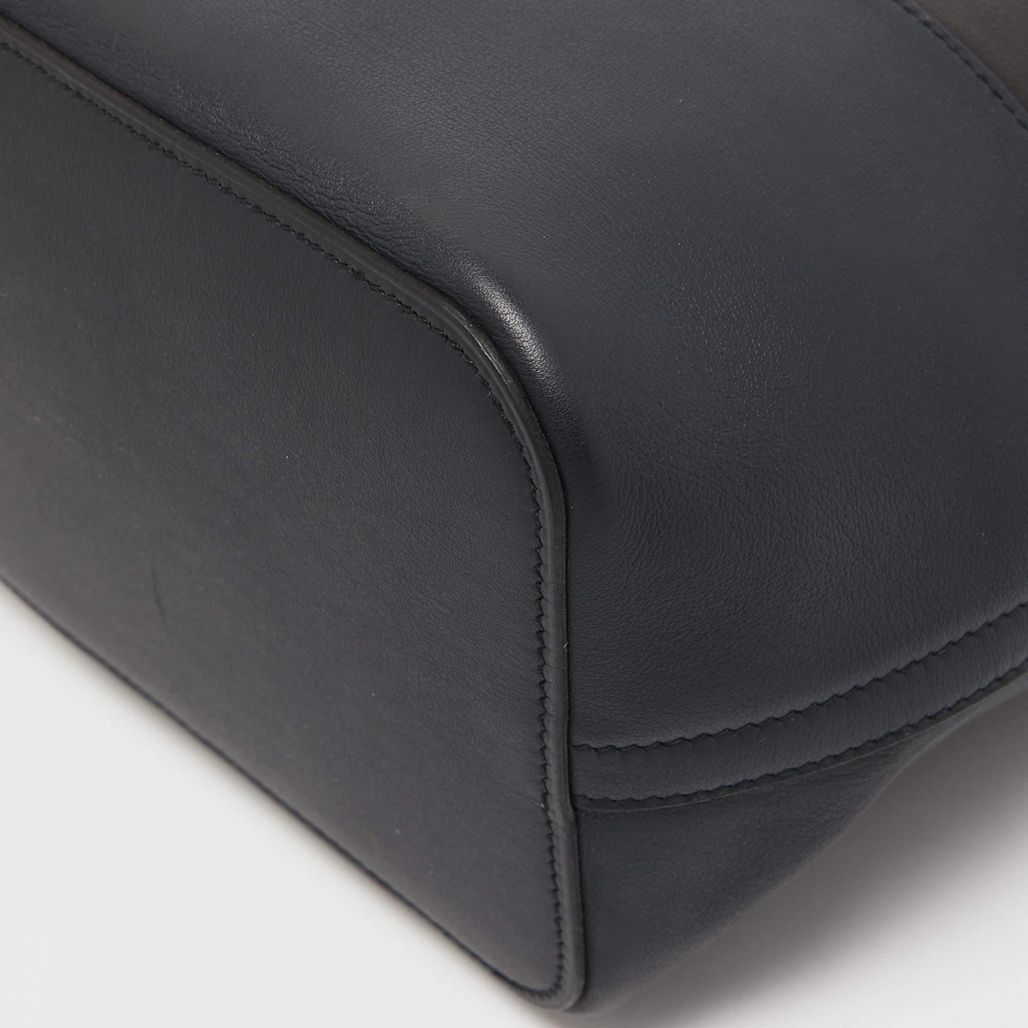 Hermes Black/Bleu Nuit/Rouge Evercolor and Swift Leather Transat Sailor Bag For Sale 5