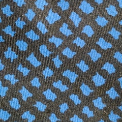 HERMES Black Blue Abstract Tie