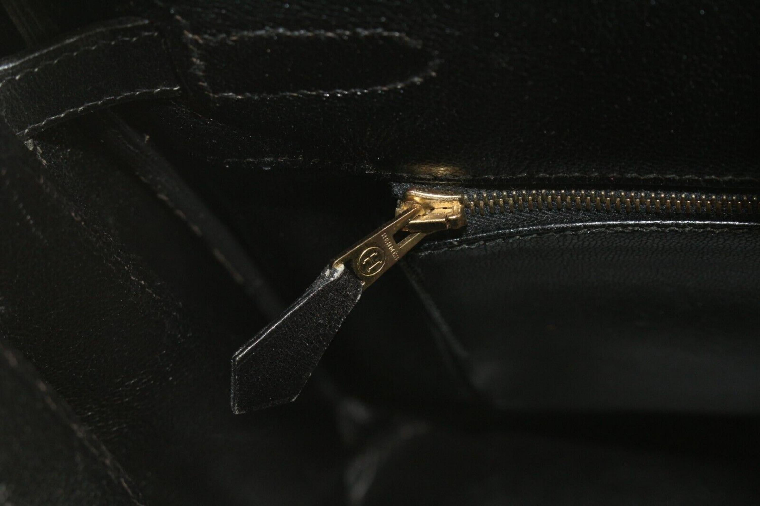 Hermes Black Box Calf Birkin HAC 32 GHW 2H0509 In Good Condition In Dix hills, NY
