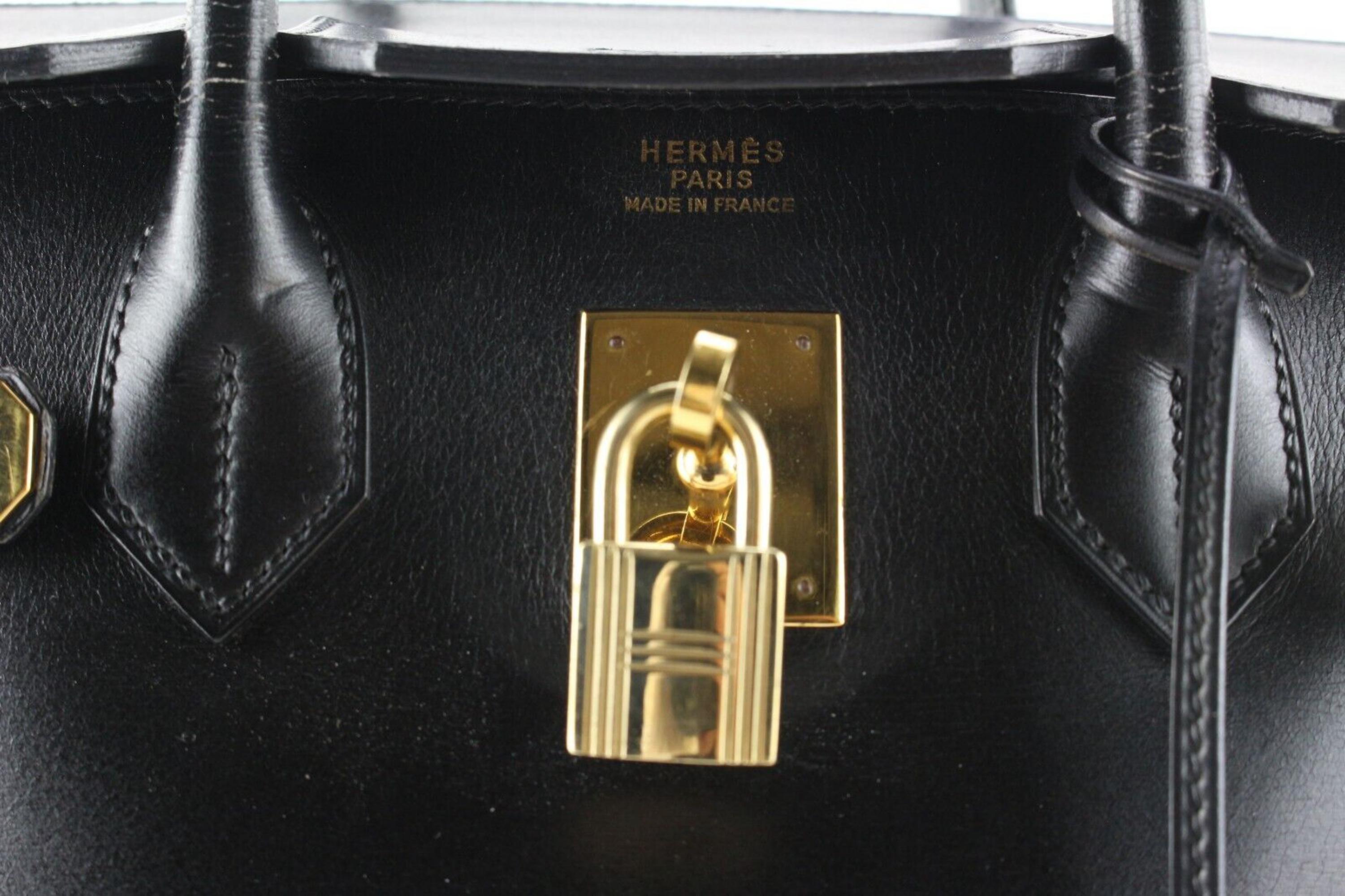 Hermes Black Box Calf Birkin HAC 32 GHW 2H0509 2