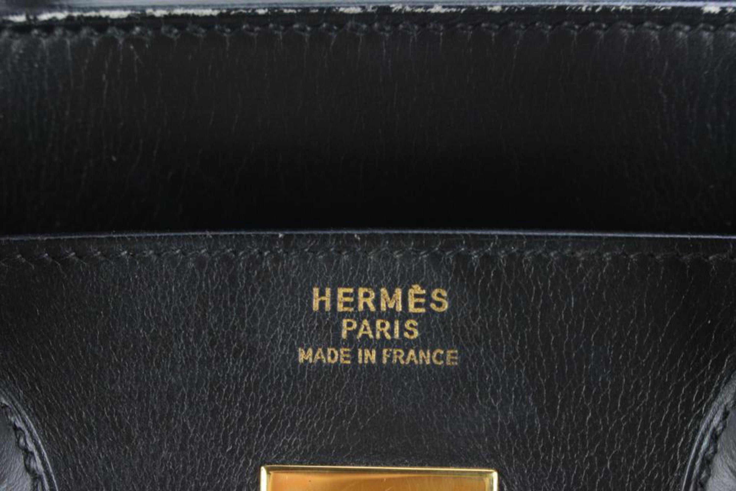 Hermès Black Box Calf Leather Birkin HAC 32 Haut A Courroies 87h615s 4