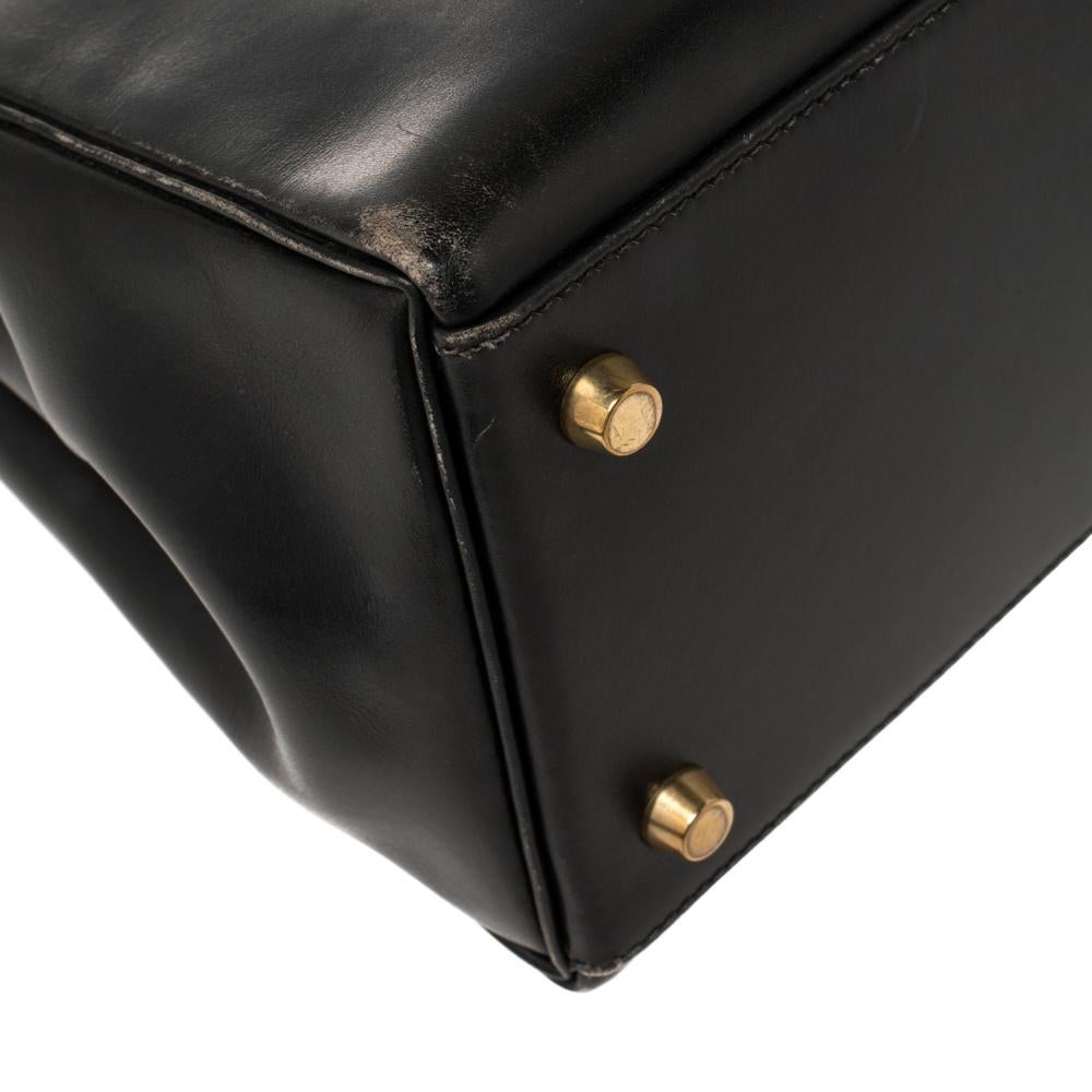 Hermes Black Box Calf Leather Gold Hardware Kelly Retourne 28 Bag 13