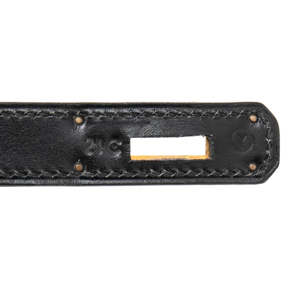 Hermes Black Box Calf Leather Gold Hardware Kelly Sellier 28 Bag 2