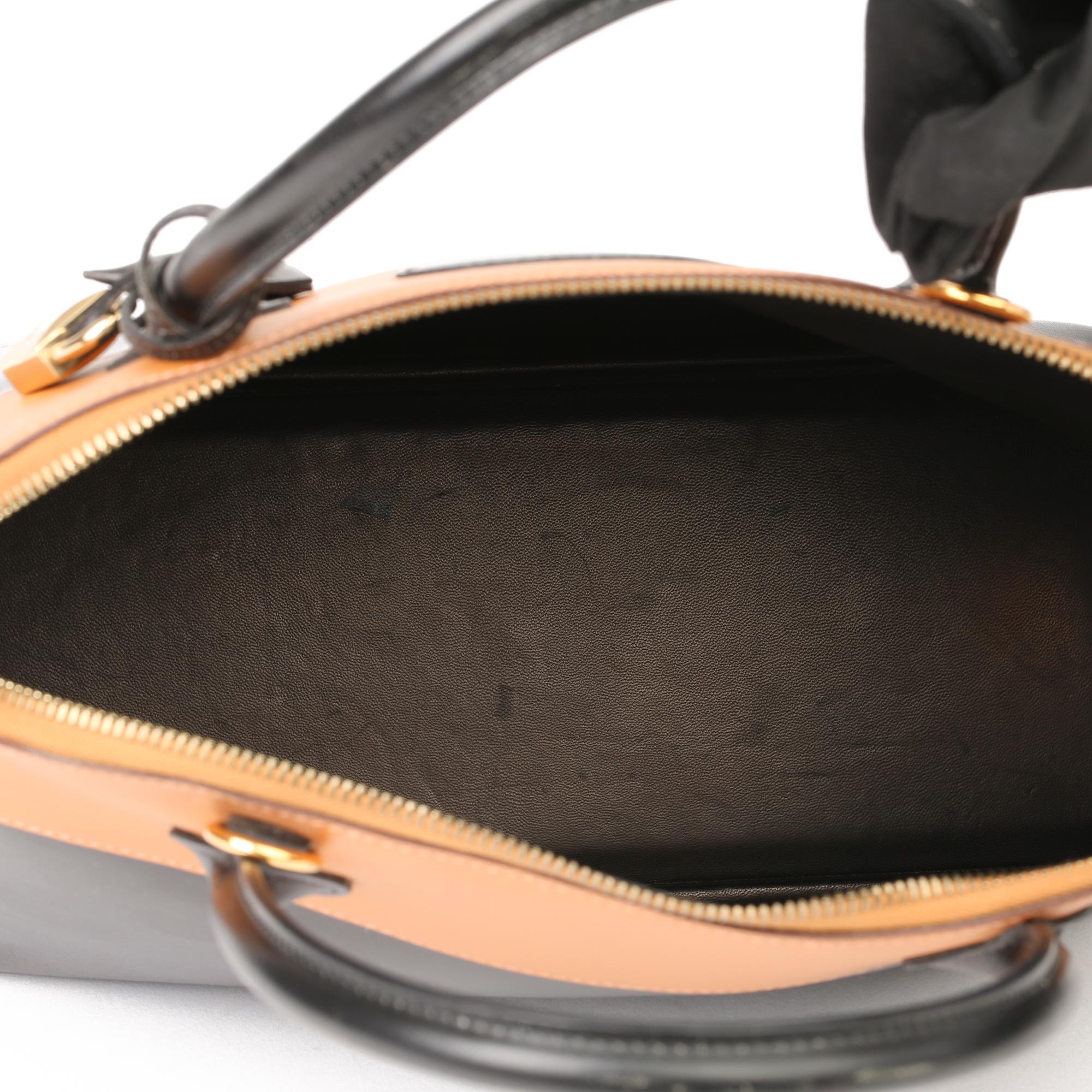 Hermès Black Box Calf Leather & Natural Chamonix Leather Bolide 31cm 6
