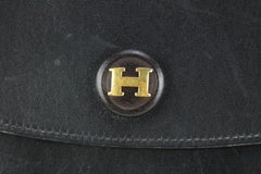 Hermès Black Box Calf Leather Pochette Rio Clutch 81h615s