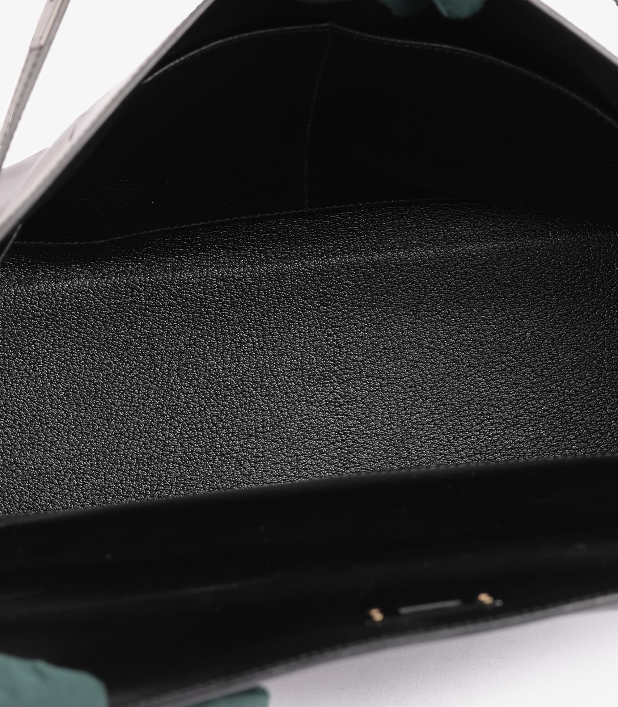 Hermès Boîte noire Cuir de veau SO Noir Kelly 35cm Retourne en vente 6