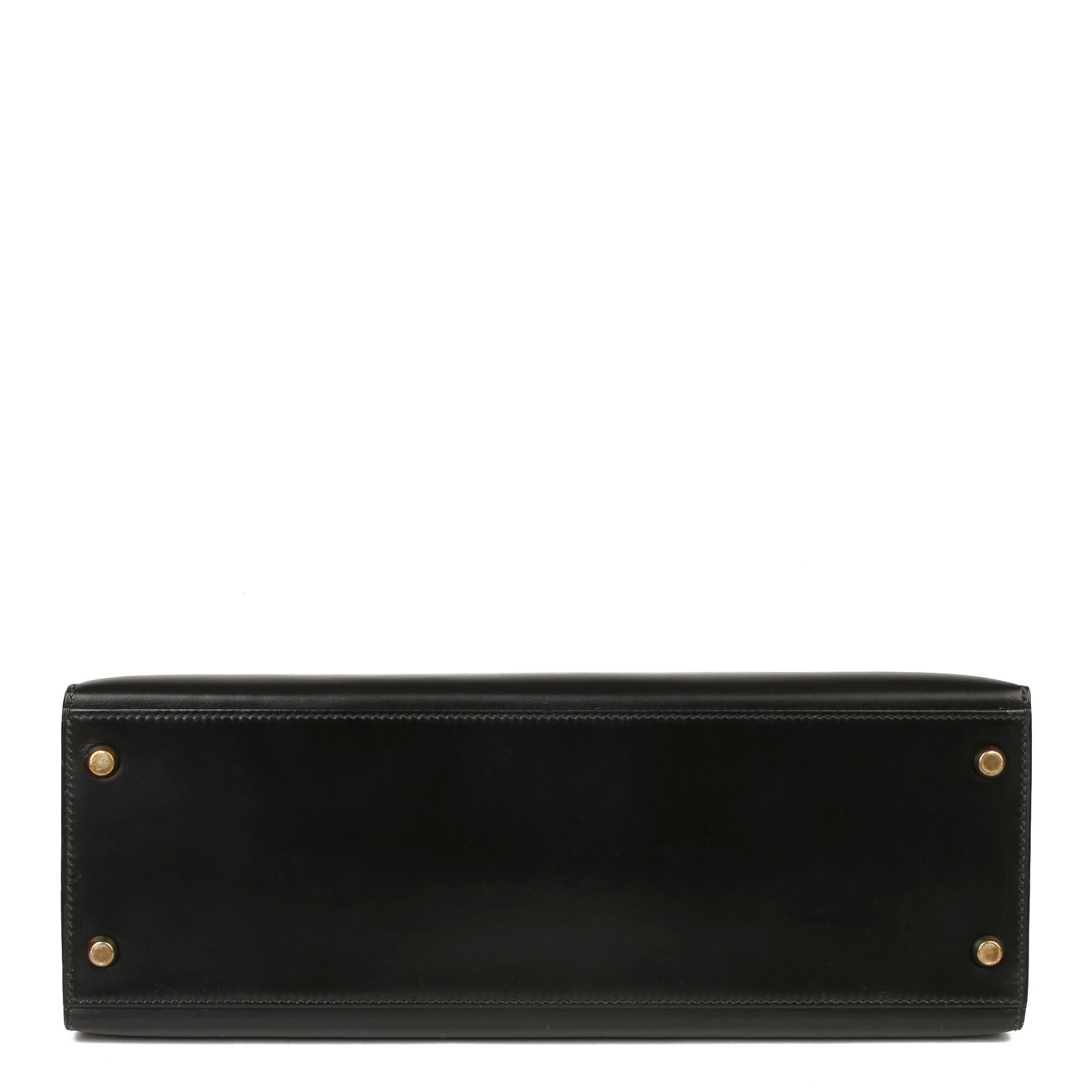 Hermès Black Box Calf Leather Vintage Kelly 32cm Sellier  1