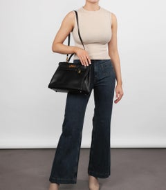Hermès Black Box Calf Vintage Kelly 32cm Retourne