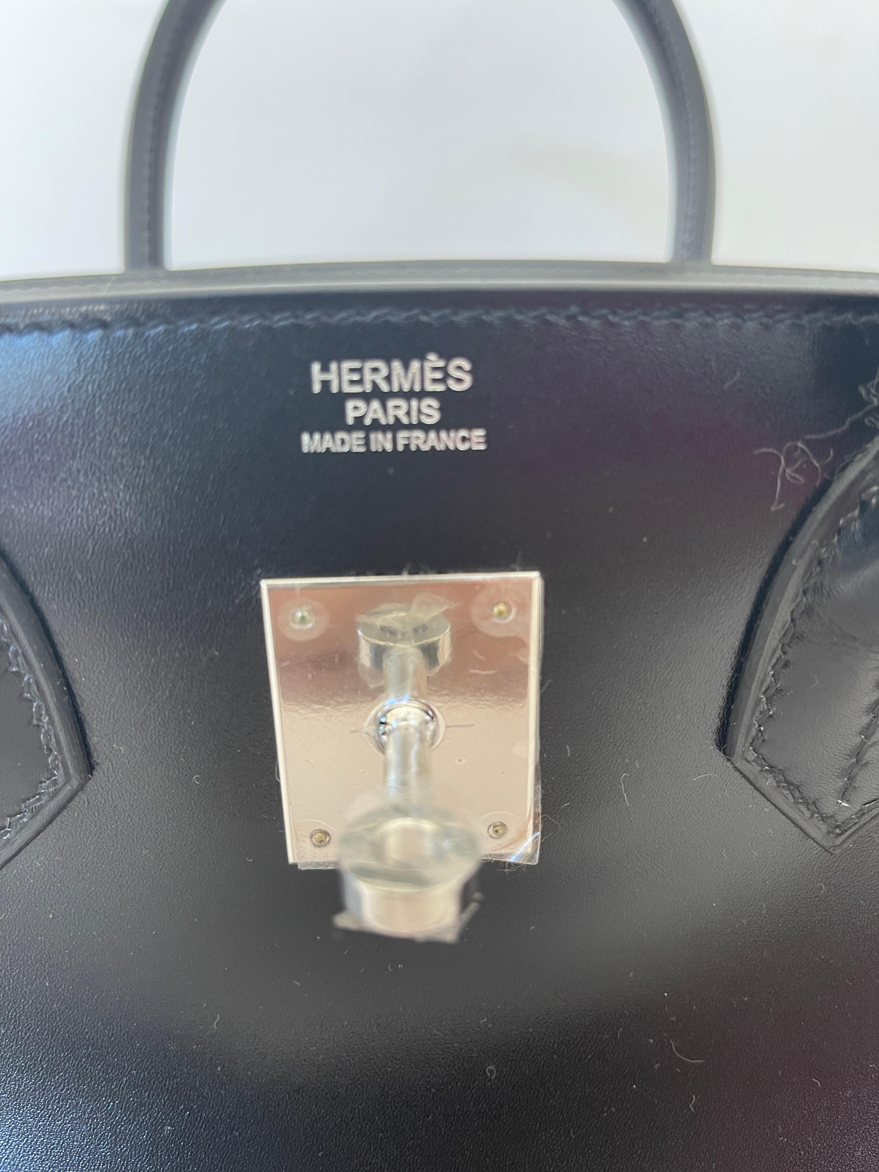 Hermès Black Box Calfskin Birkin Bag 30cm Collectors dream! Rare 5