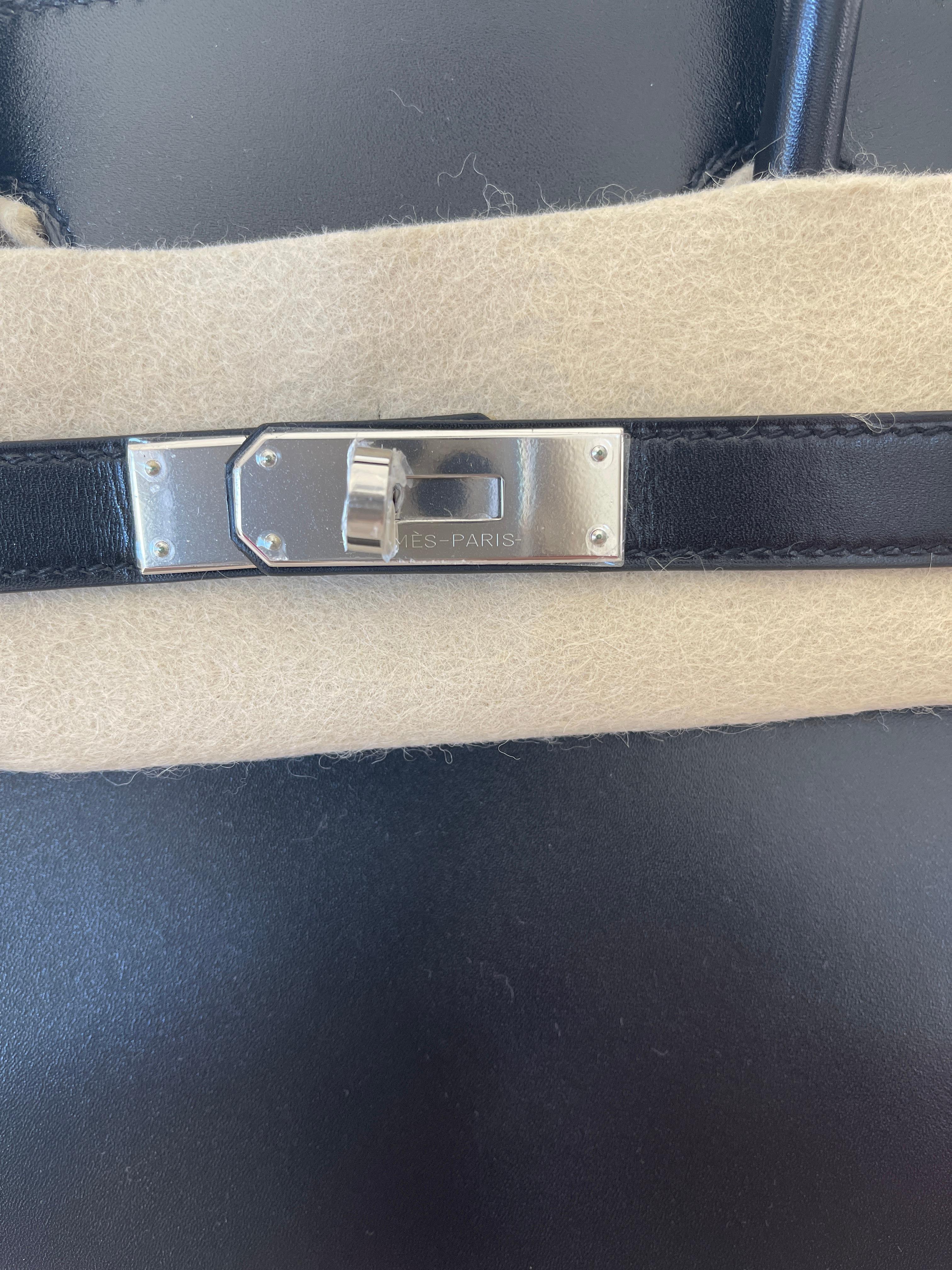 Hermès Black Box Calfskin Birkin Bag 30cm Collectors dream! Rare 7