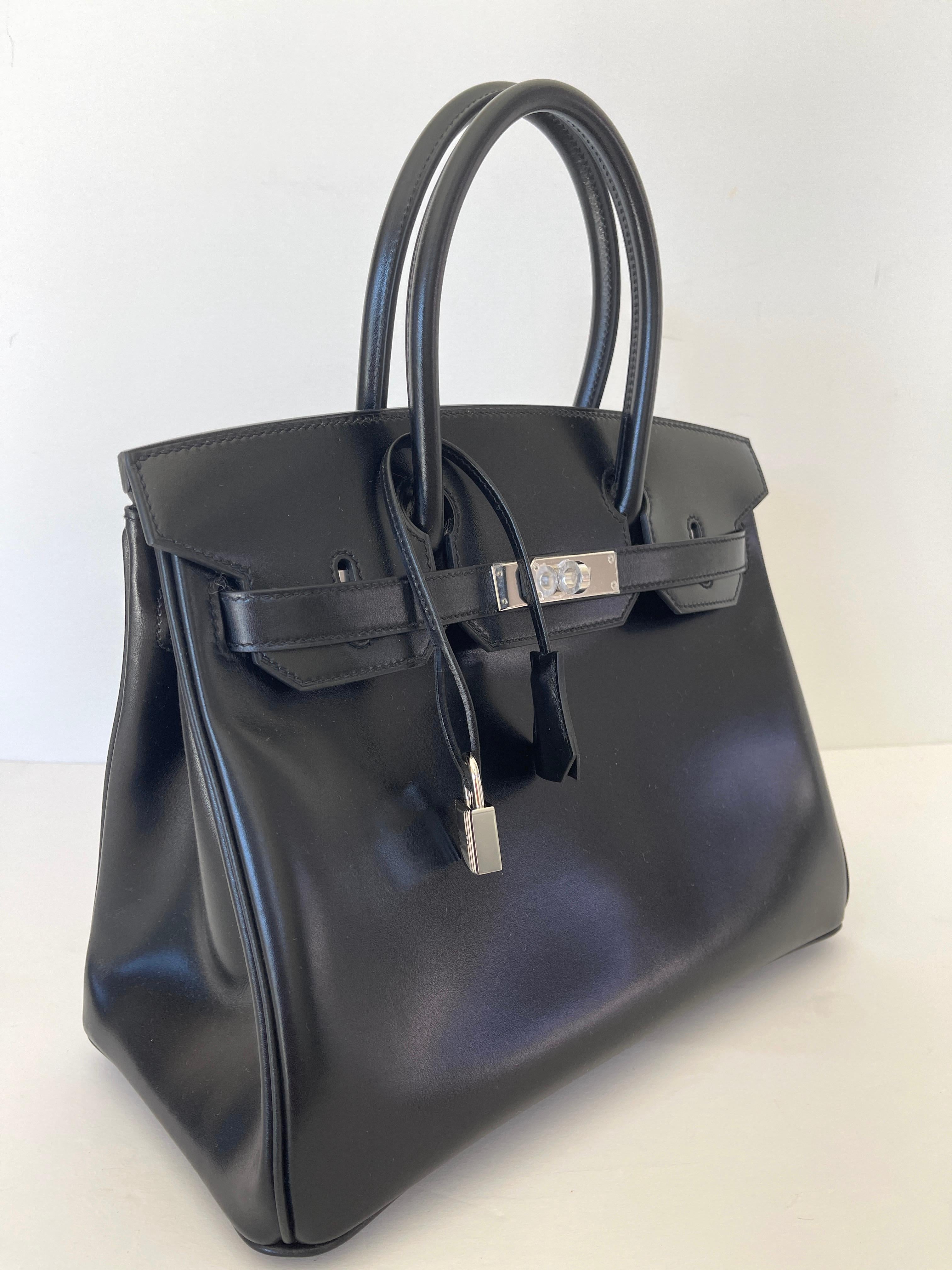 Women's or Men's Hermès Black Box Calfskin Birkin Bag 30cm Collectors dream! Rare