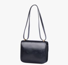 Hermès Black Box Calfskin Constance 18 Shoulder Bag - '80s