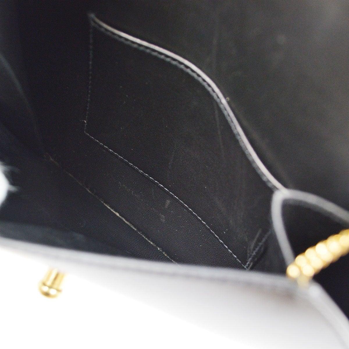 HERMES Black Box Calfskin Leather Gold Evening Small Mini Shoulder Flap Bag 2