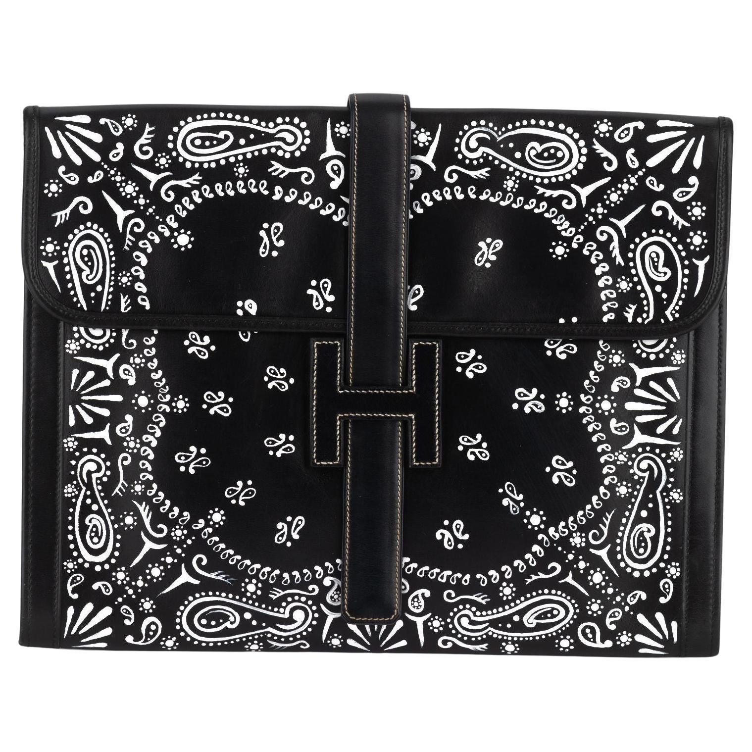 Borsa Hermès Black Box Jige Clutch Bandana