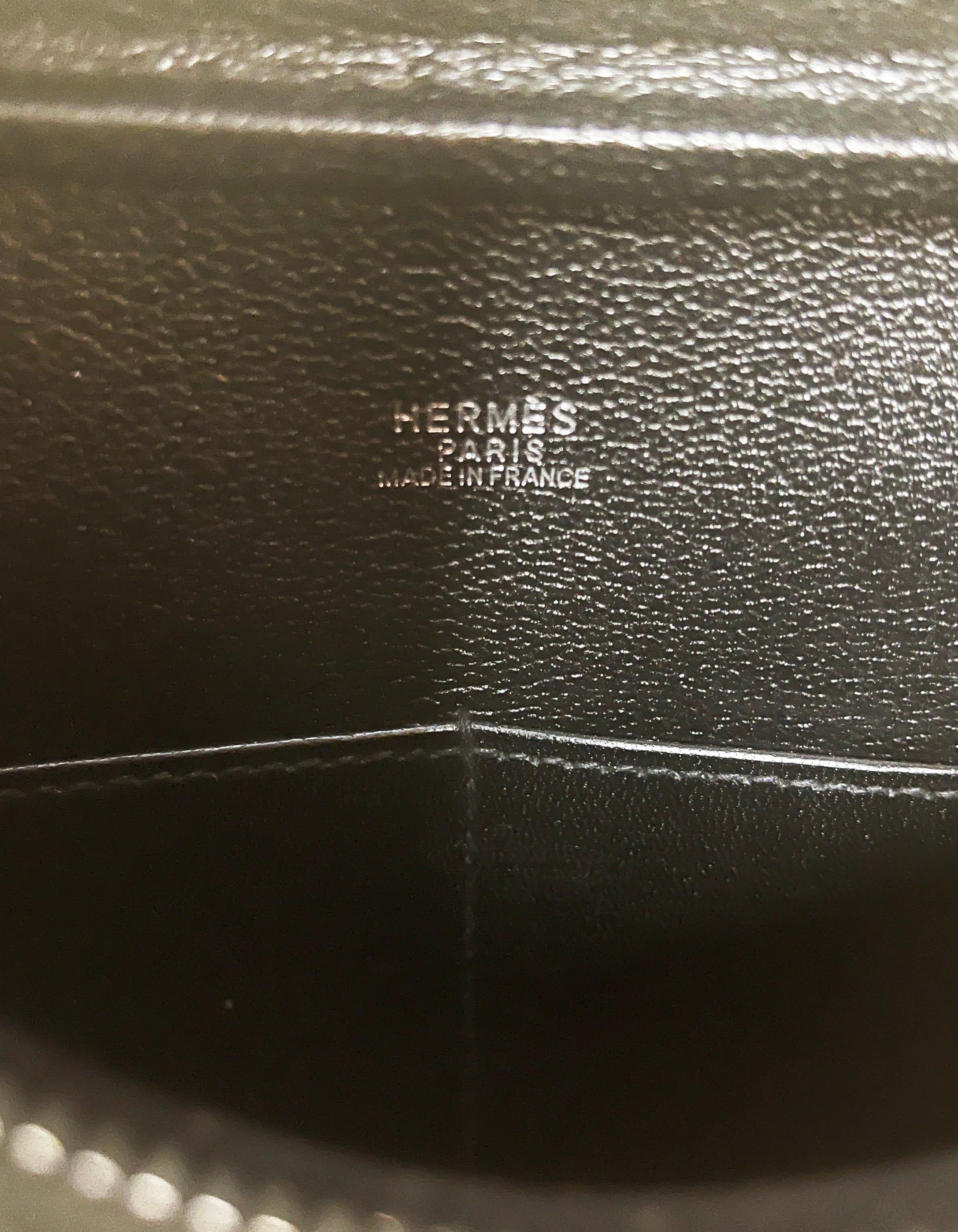 Hermes Black Box Leather 28cm Plume Bag 5