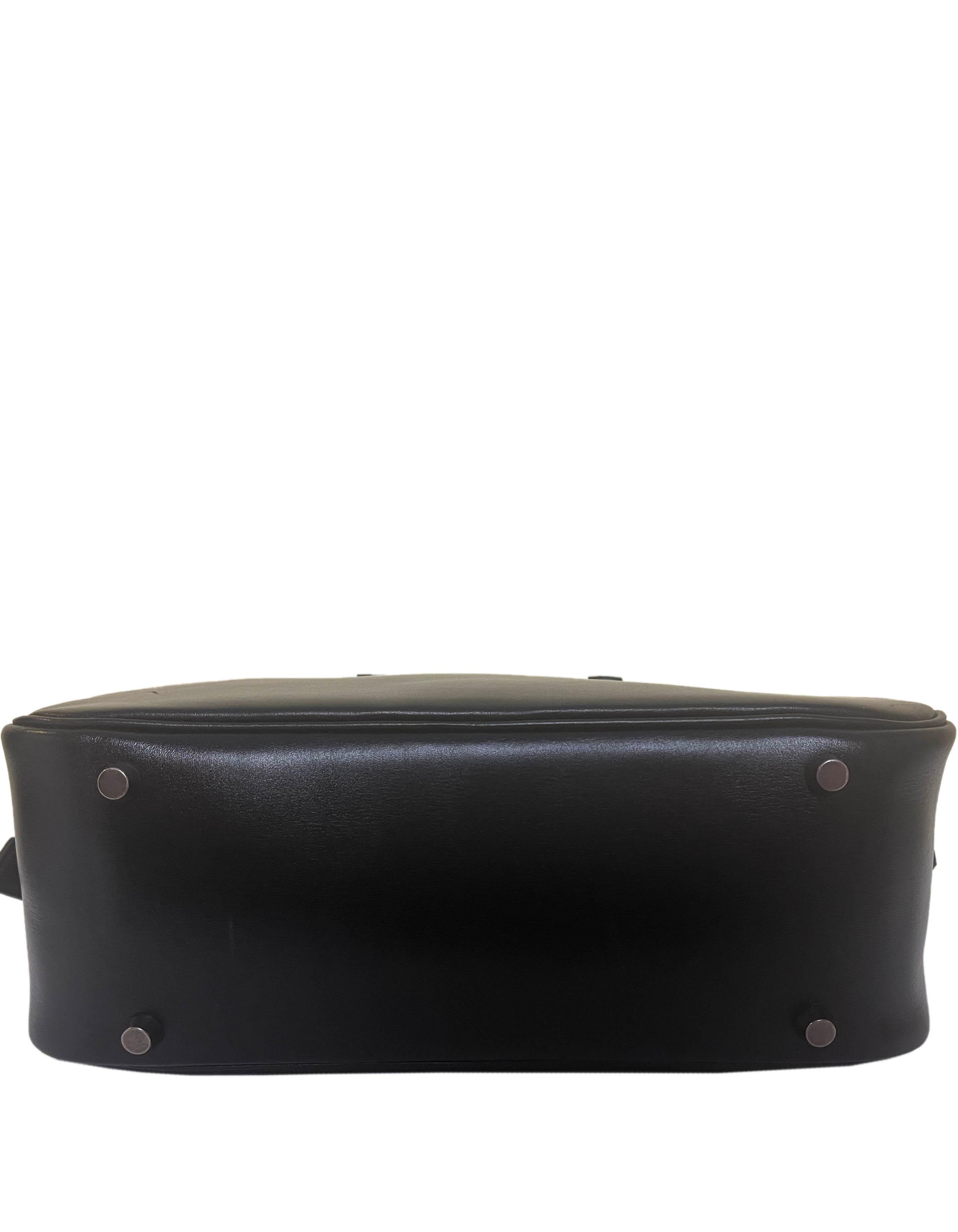 Hermes Black Box Leather 28cm Plume Bag 1