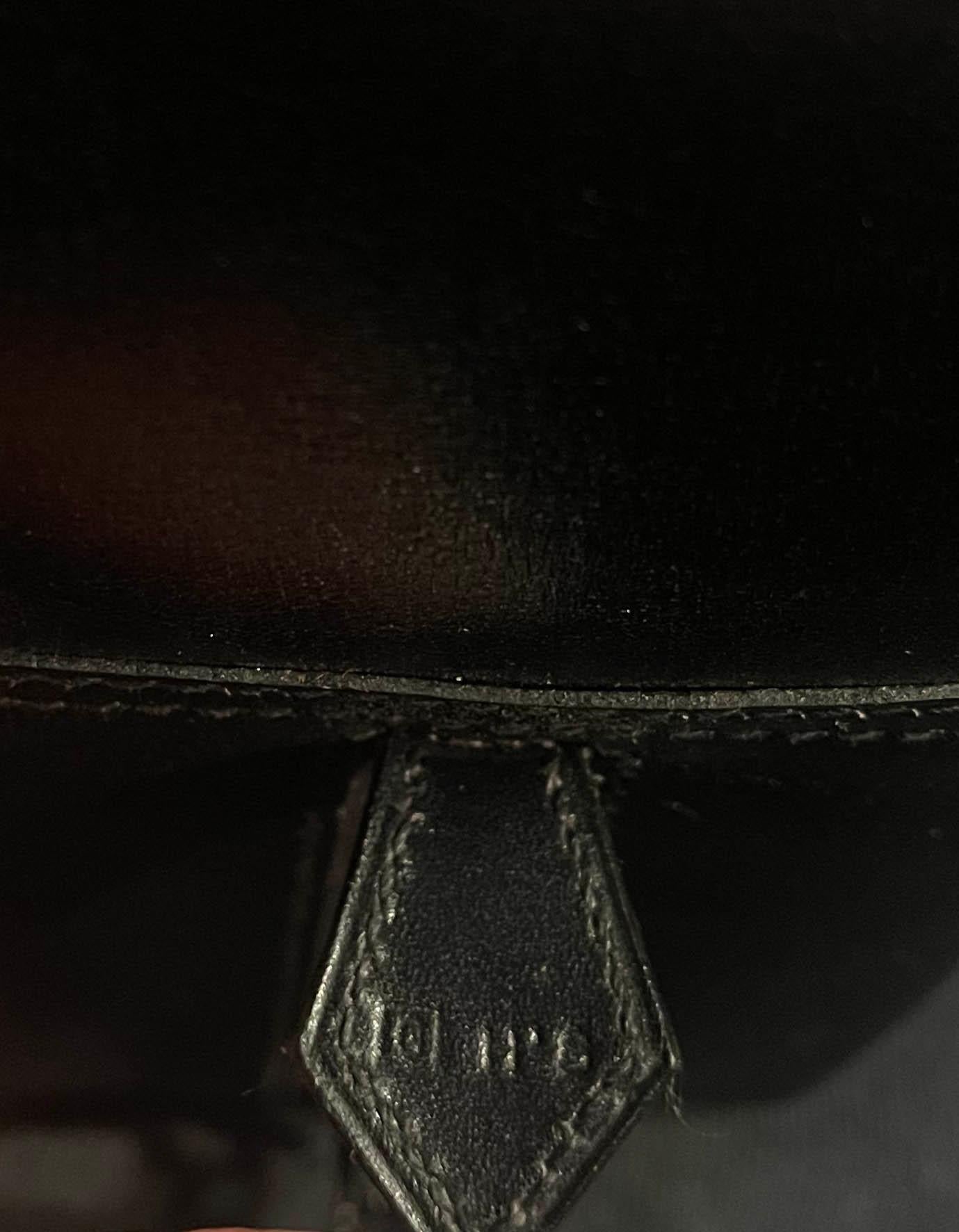 Hermes Black Box Leather 28cm Plume Bag 3