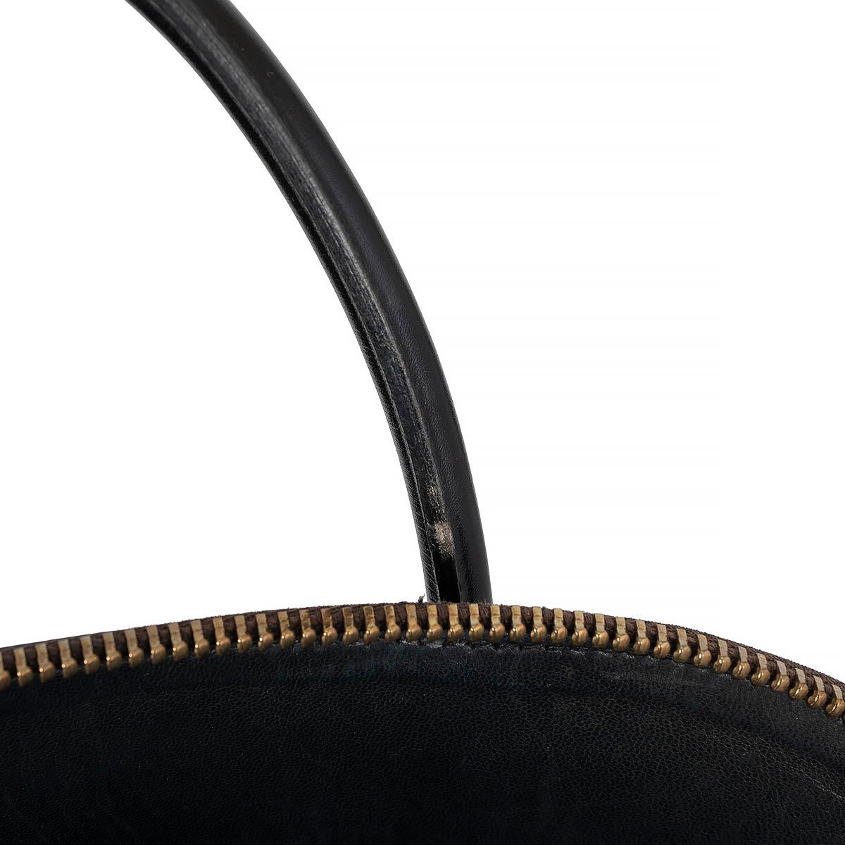 HERMES black Box leather BOLIDE 35 Bag GHW For Sale 8