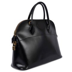 HERMES black Box leather BOLIDE 35 Bag GHW