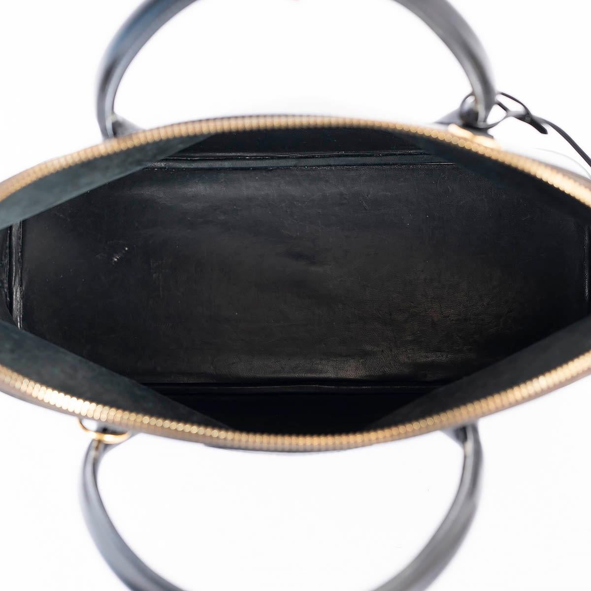 Women's HERMES black Box leather BOLIDE 35 Bag GHW For Sale