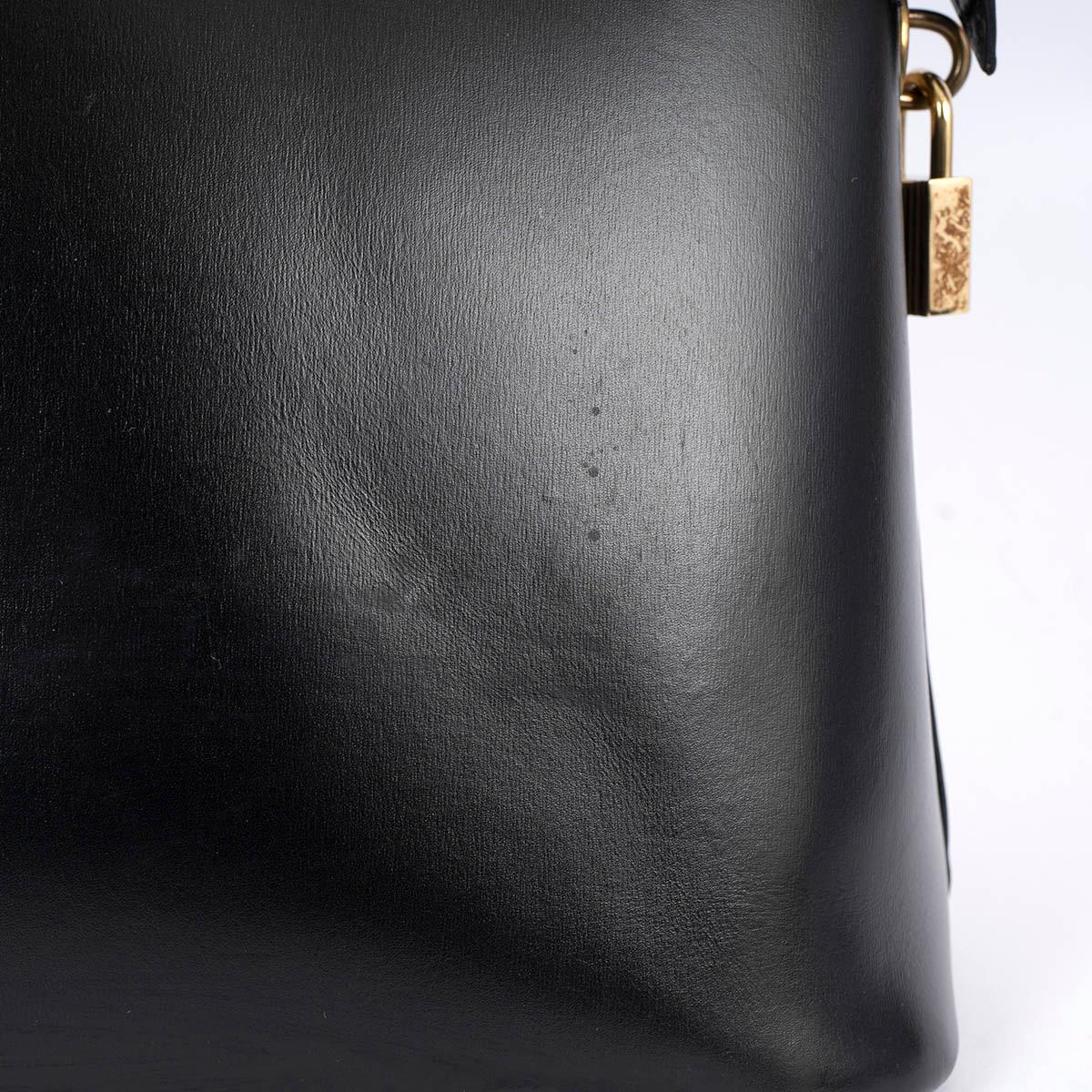 HERMES black Box leather BOLIDE 35 Bag GHW For Sale 4