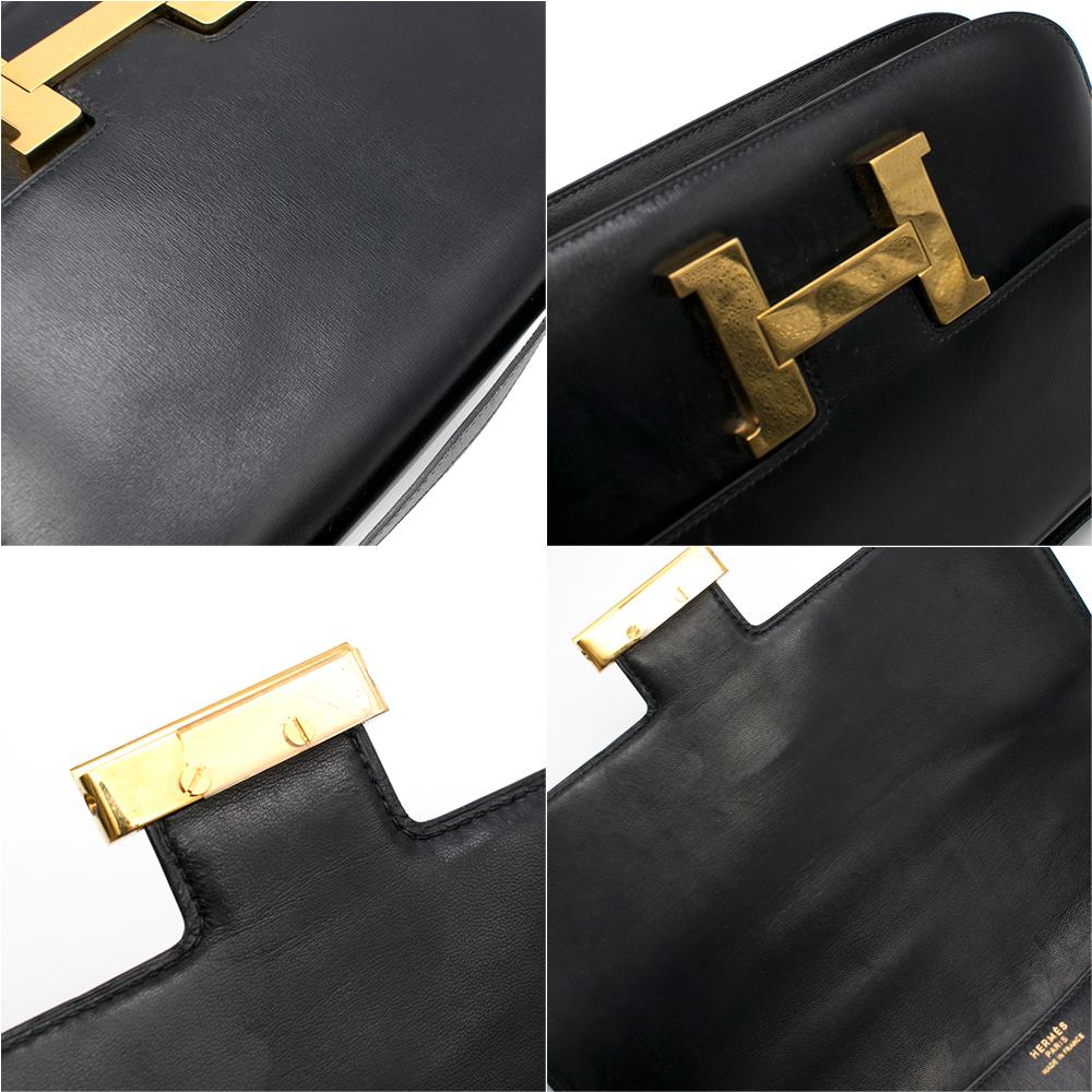 Hermes Black Box Leather Constance 24 Bag 1
